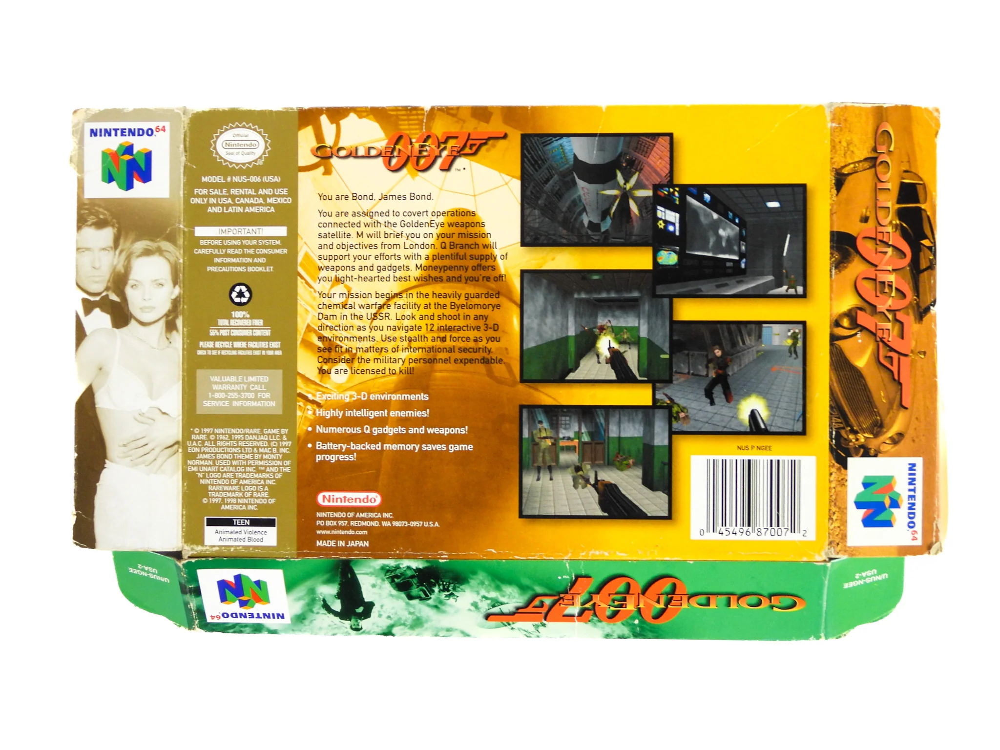 007 GoldenEye [Player's Choice] [Box] (Nintendo 64 / N64) - Image 4
