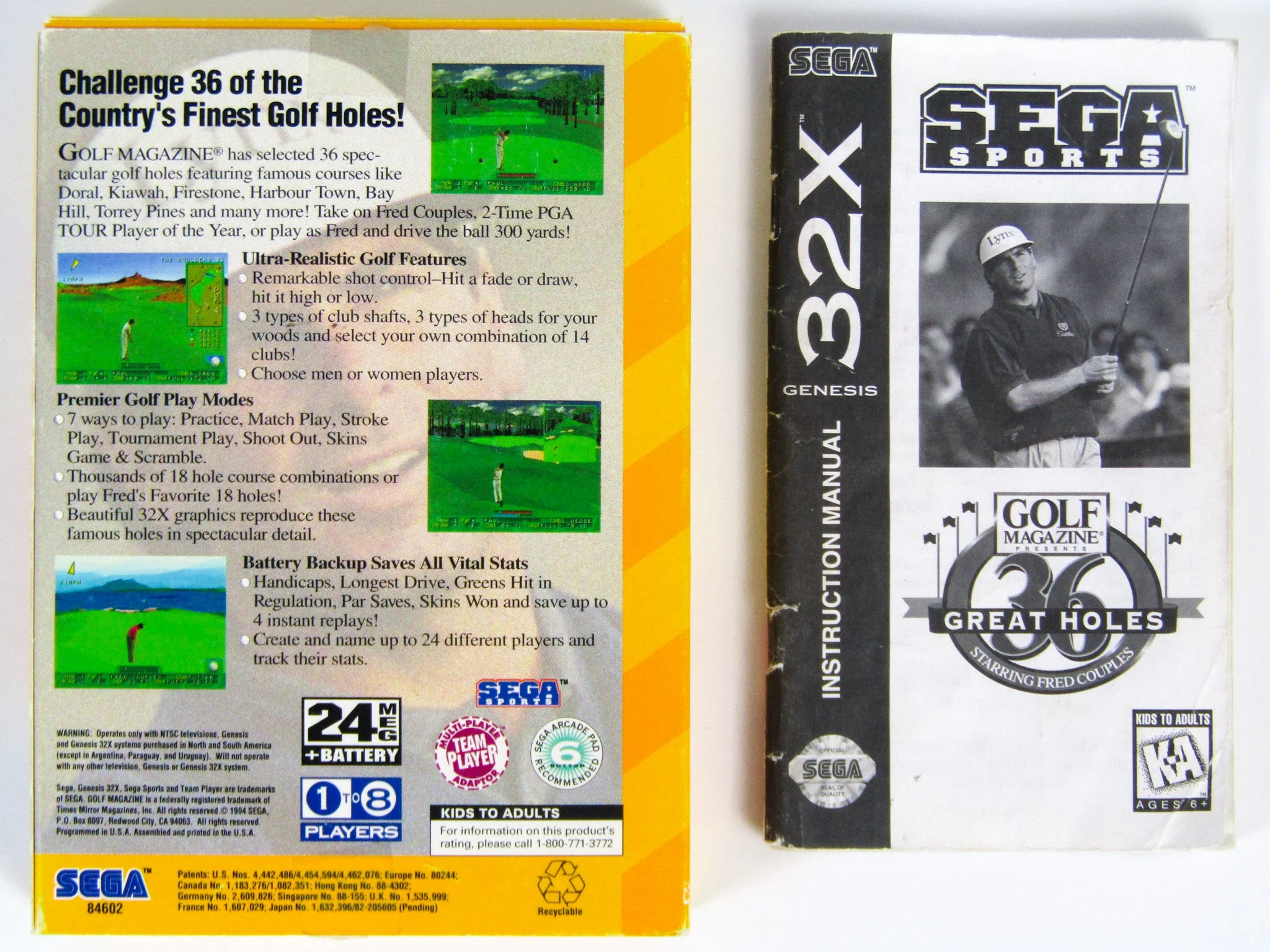 36 Great Holes Starring Fred Couples (Sega 32X) - Image 2