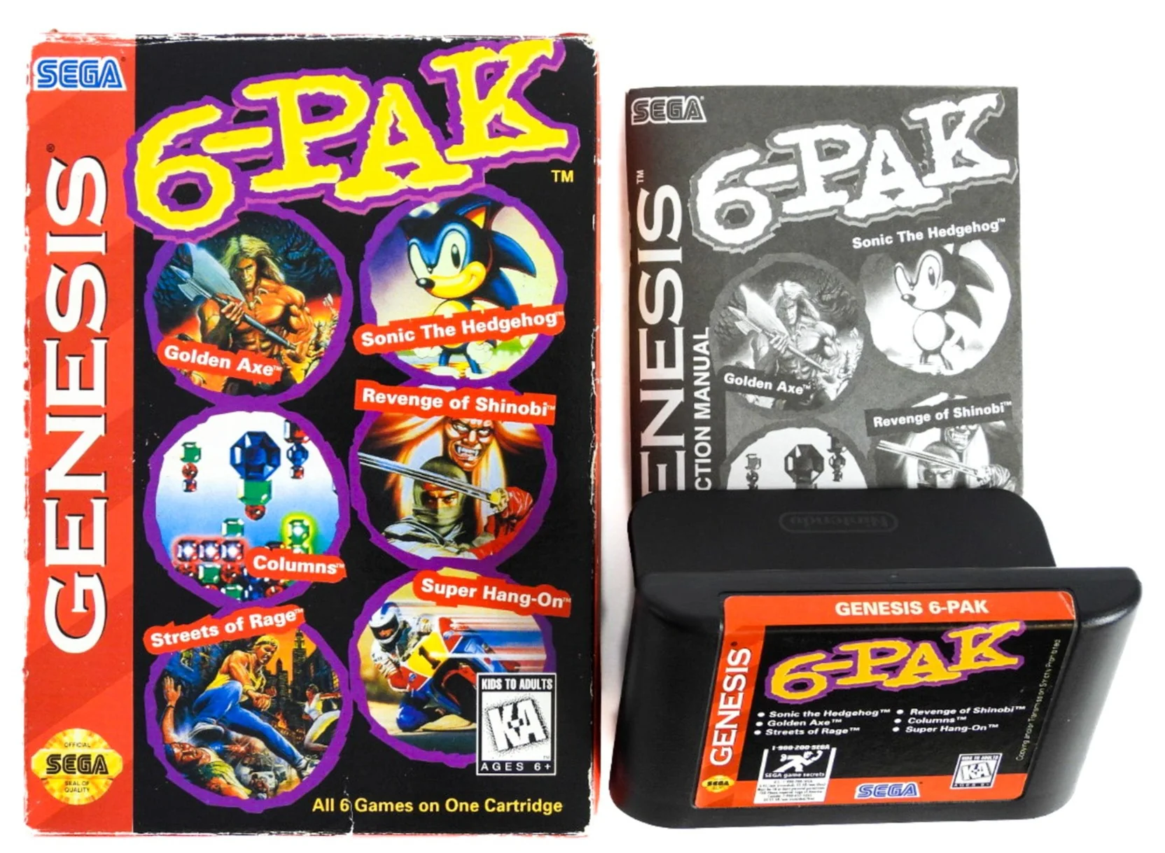 6-Pak [Cardboard Box] (Sega Genesis) - Image 7