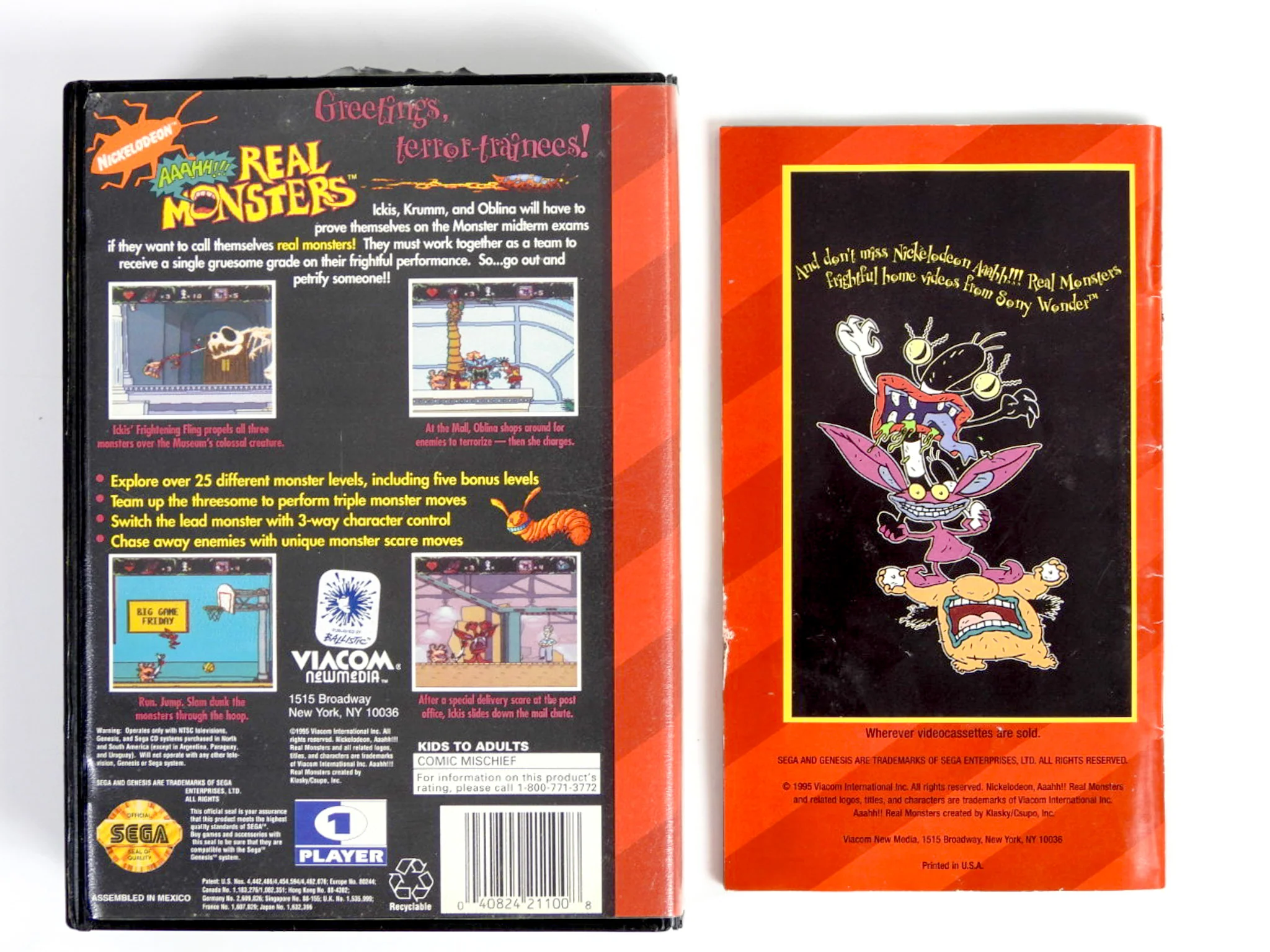 AAAHH Real Monsters (Sega Genesis) - Image 2