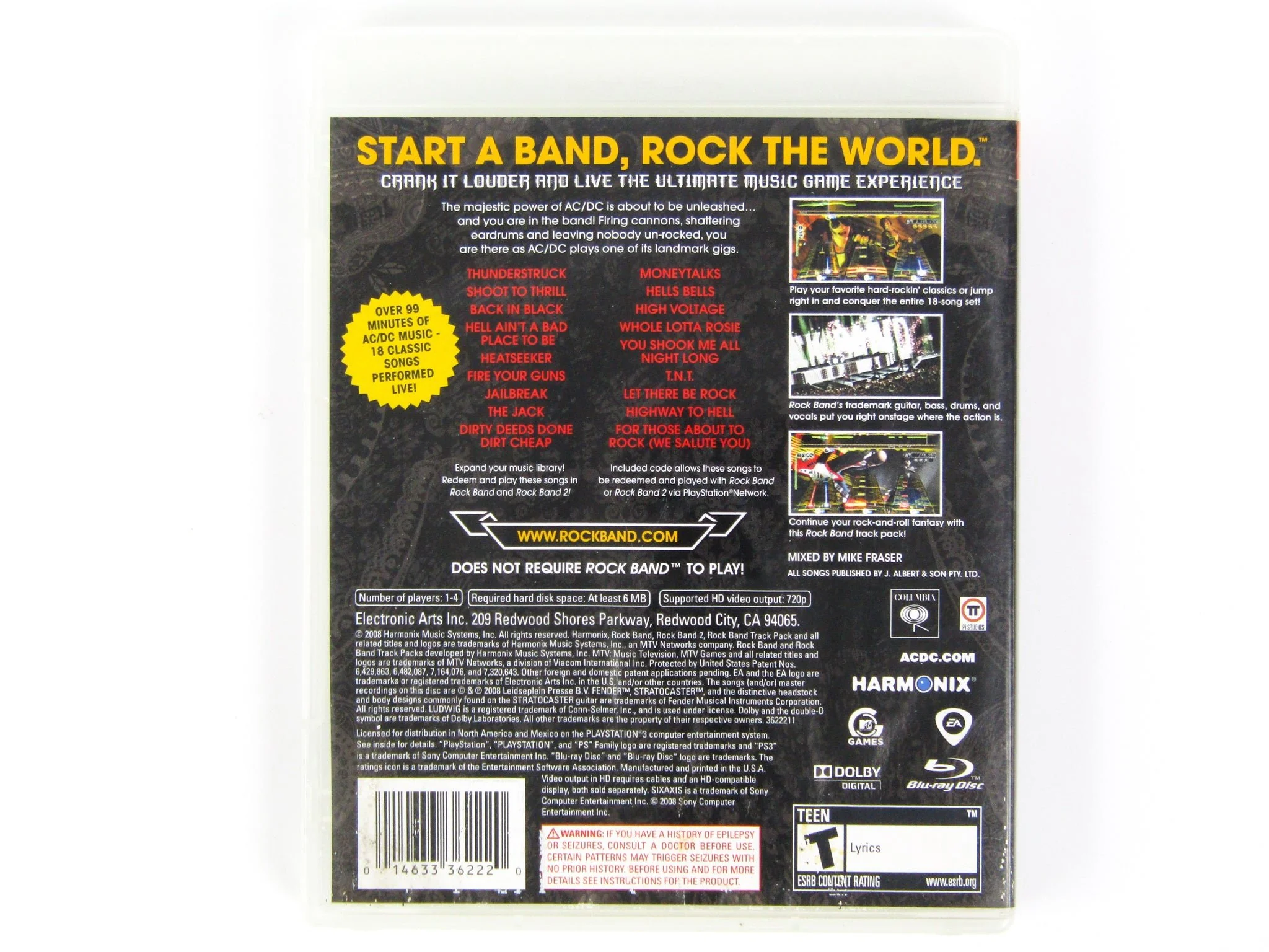AC/DC Live Rock Band Track Pack (PlayStation 3 / PS3) - Image 4
