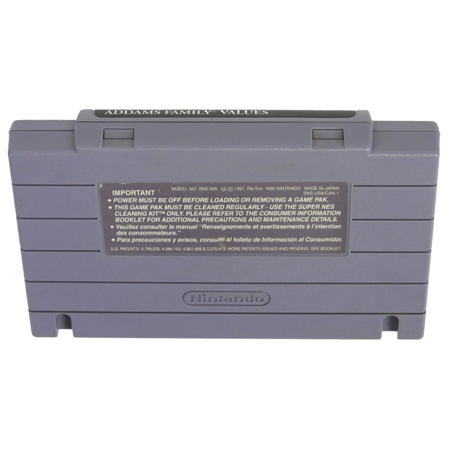 Addams Family Values (Super Nintendo / SNES) - Image 2