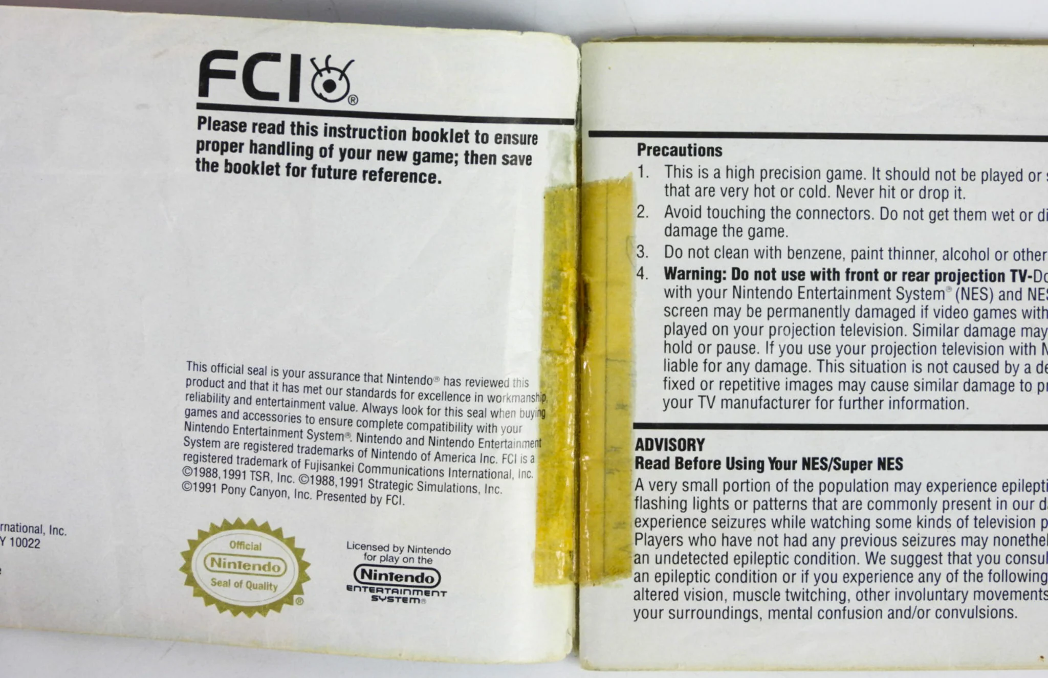 Advanced Dungeons & Dragons Pool of Radiance [Manual] (Nintendo / NES) - Image 3