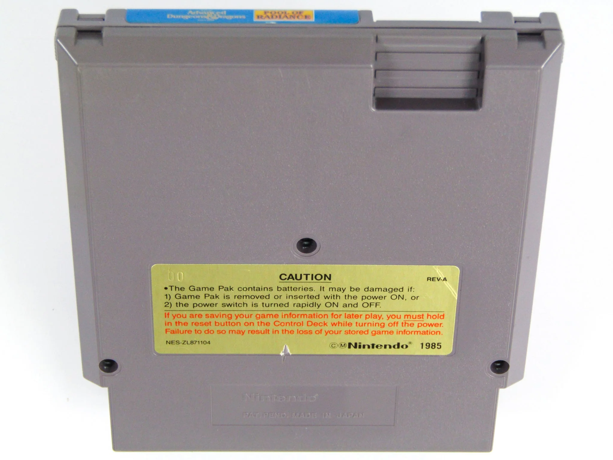 Advanced Dungeons & Dragons: Pool Of Radiance (Nintendo / NES) - Image 2