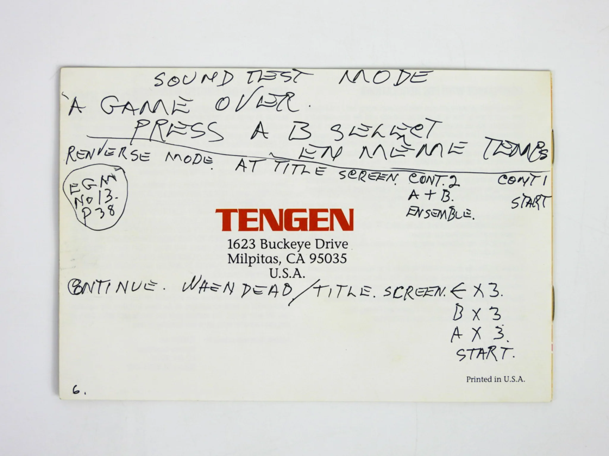 After Burner [Tengen] (Nintendo / NES) - Image 7