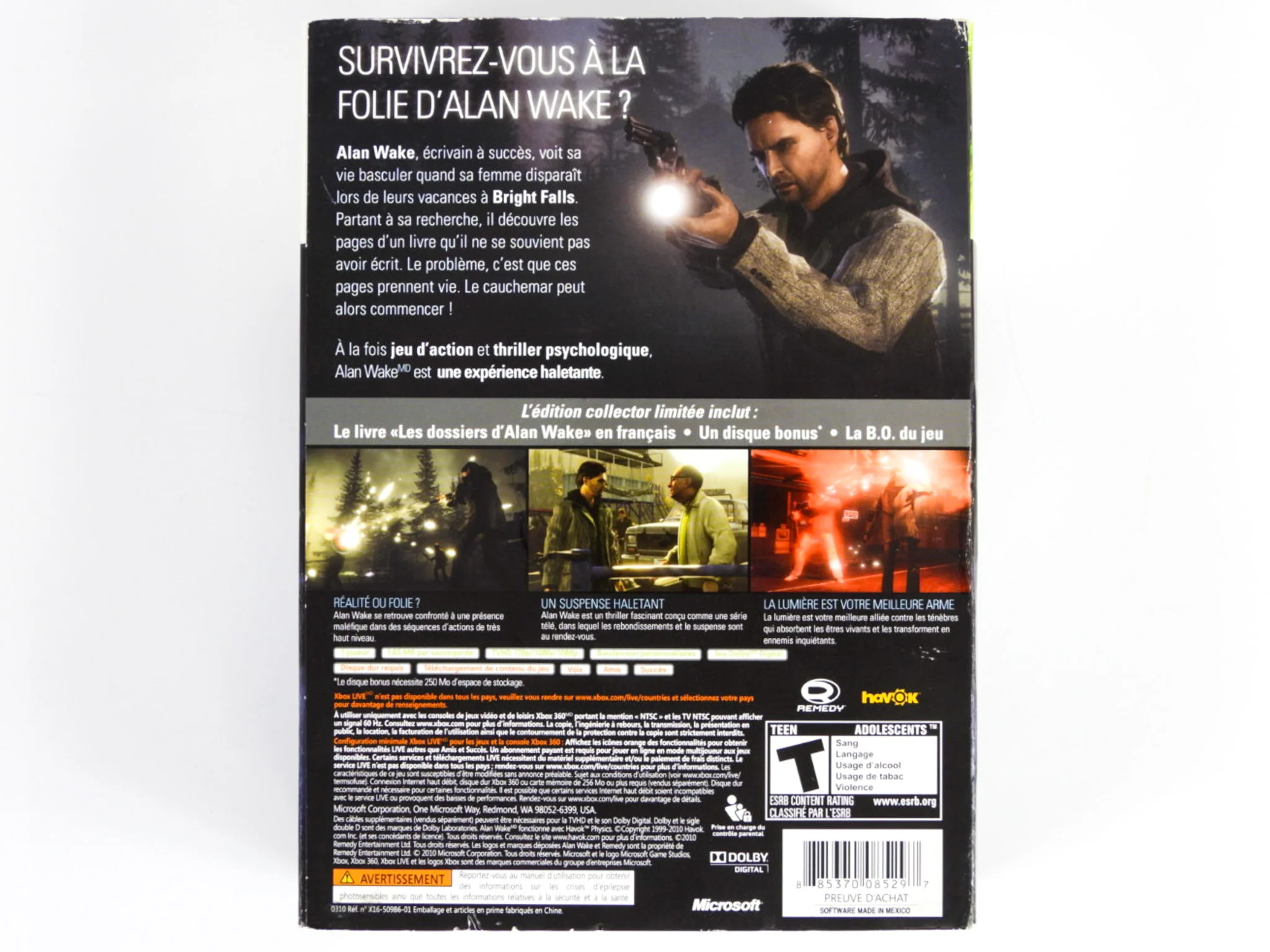 Alan Wake [Limited Edition] [French Version] (Xbox 360) - Image 2