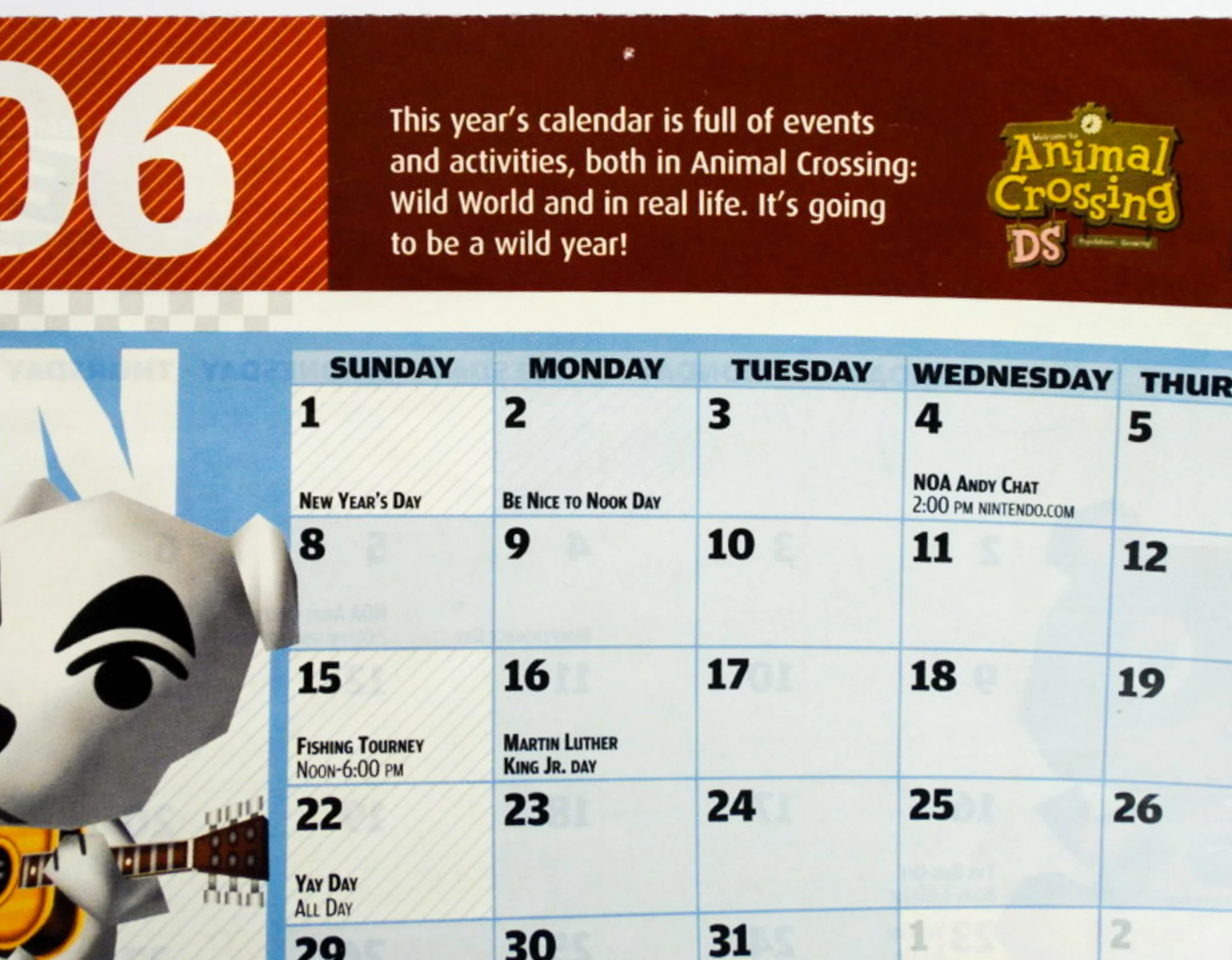 Animal Crossing Wild World 2006 Calendar [Nintendo Power] [Poster] (Nintendo DS) - Image 4