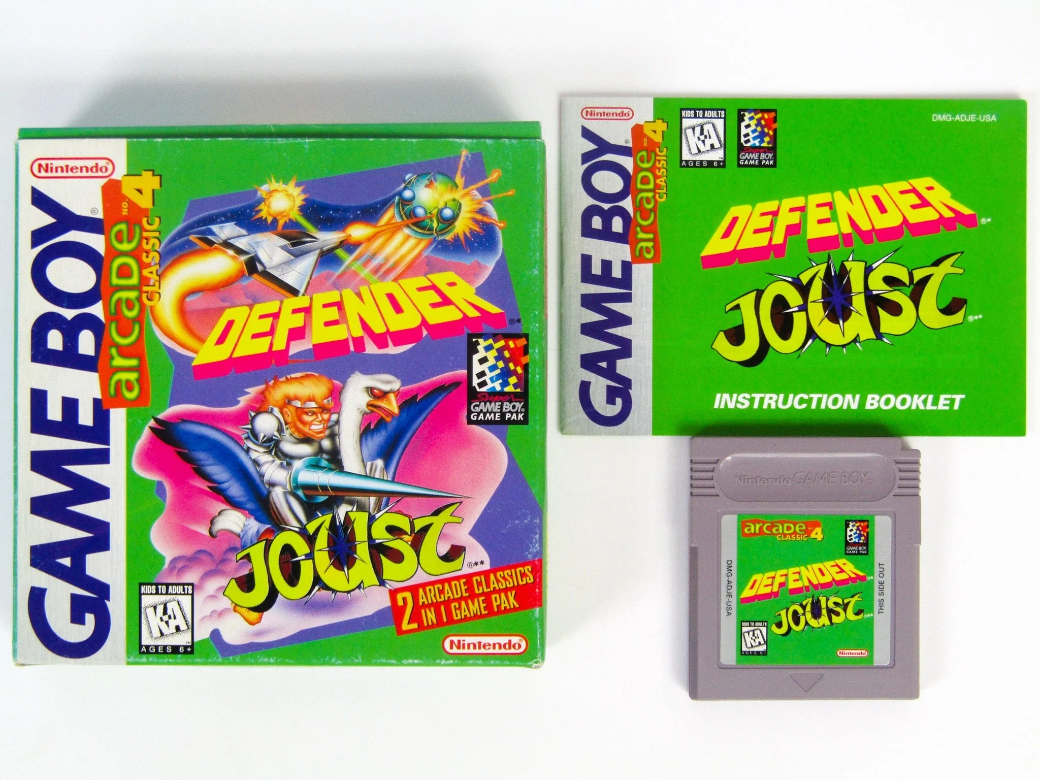 Arcade Classic 4: Defender And Joust (Nintendo Game Boy)