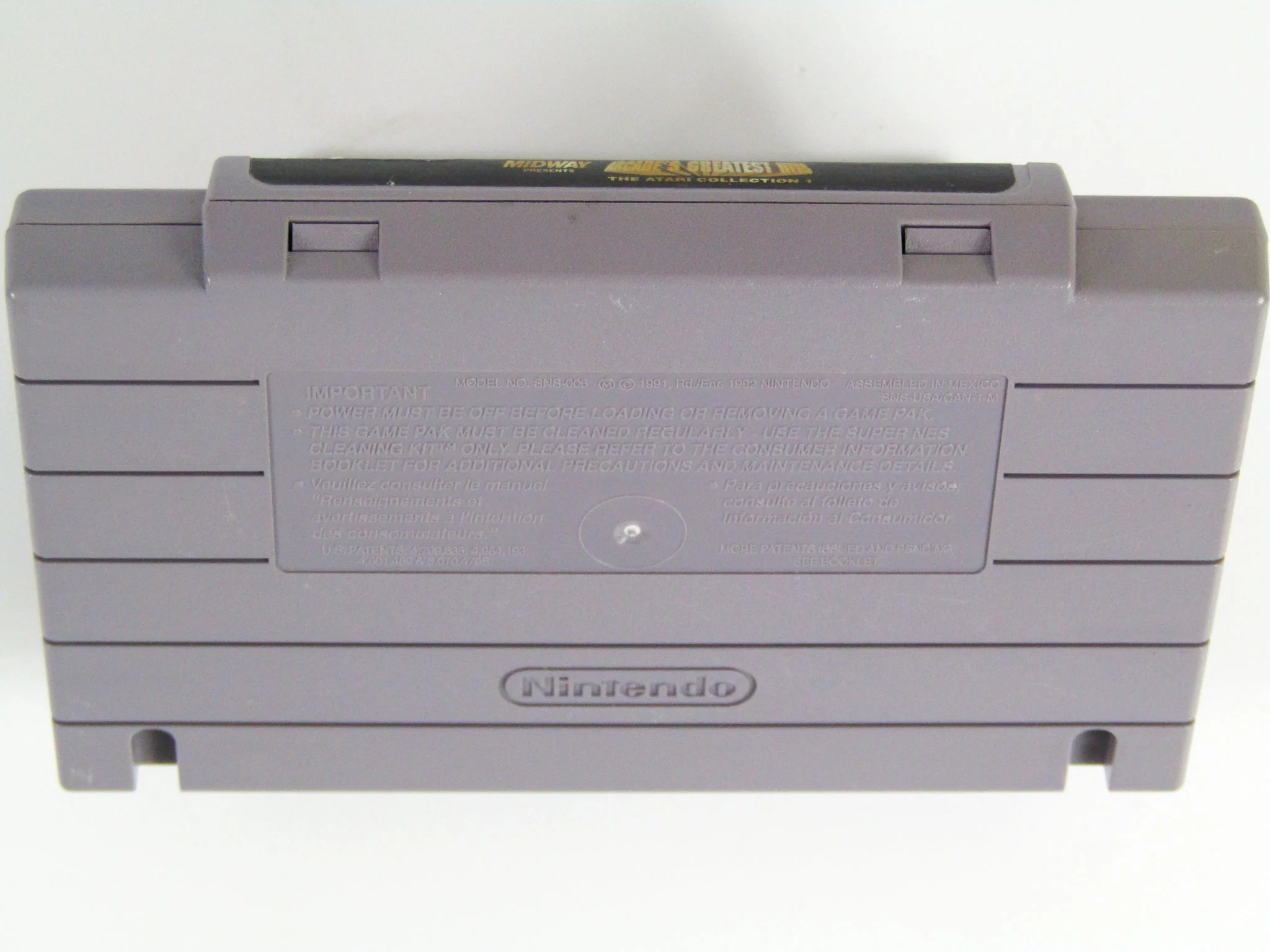 Arcade's Greatest Hits Atari Collection 1 (Super Nintendo / SNES) - Image 2