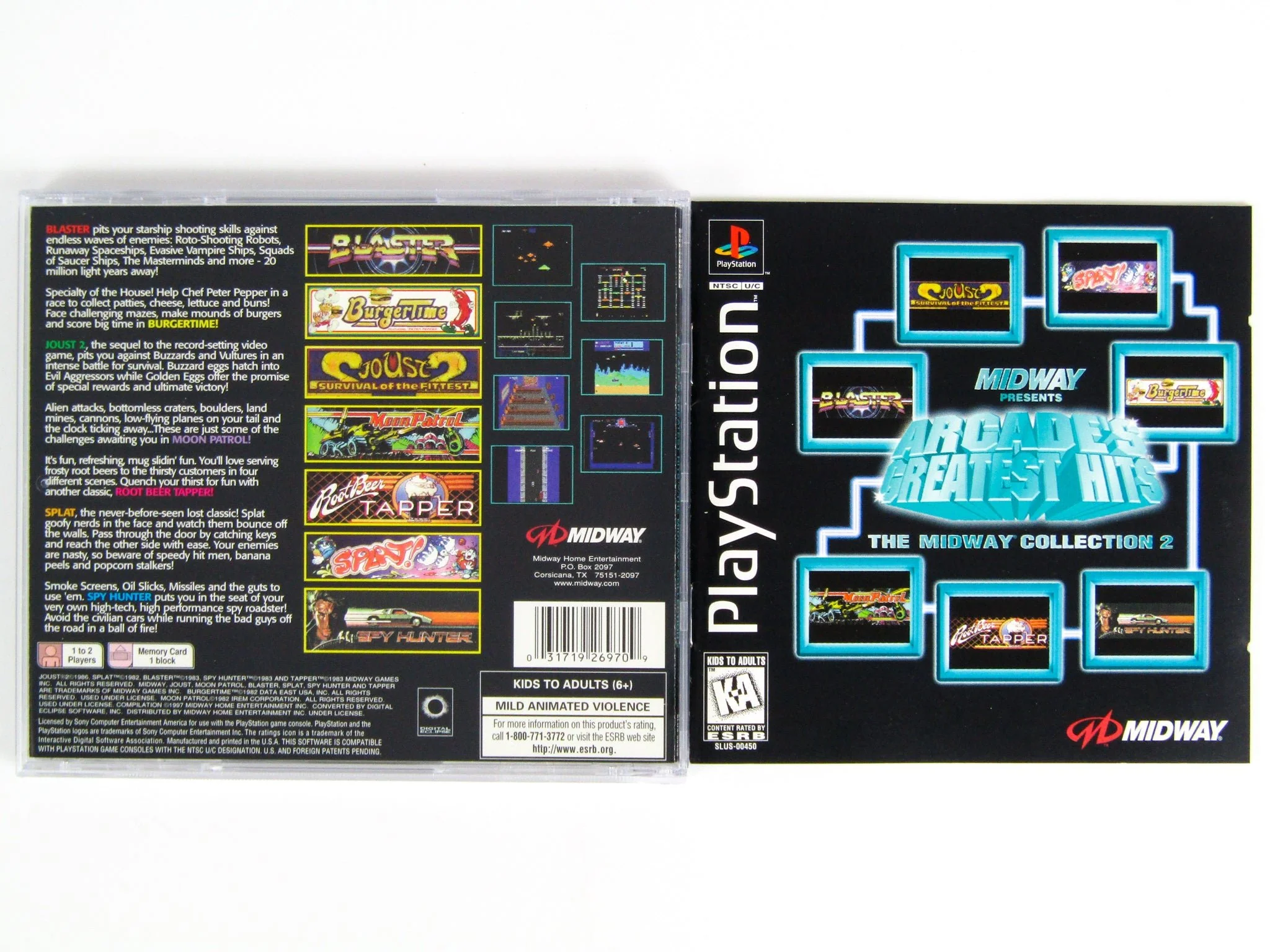 Arcade's Greatest Hits Midway Collection 2 (PlayStation / PS1) - Image 2