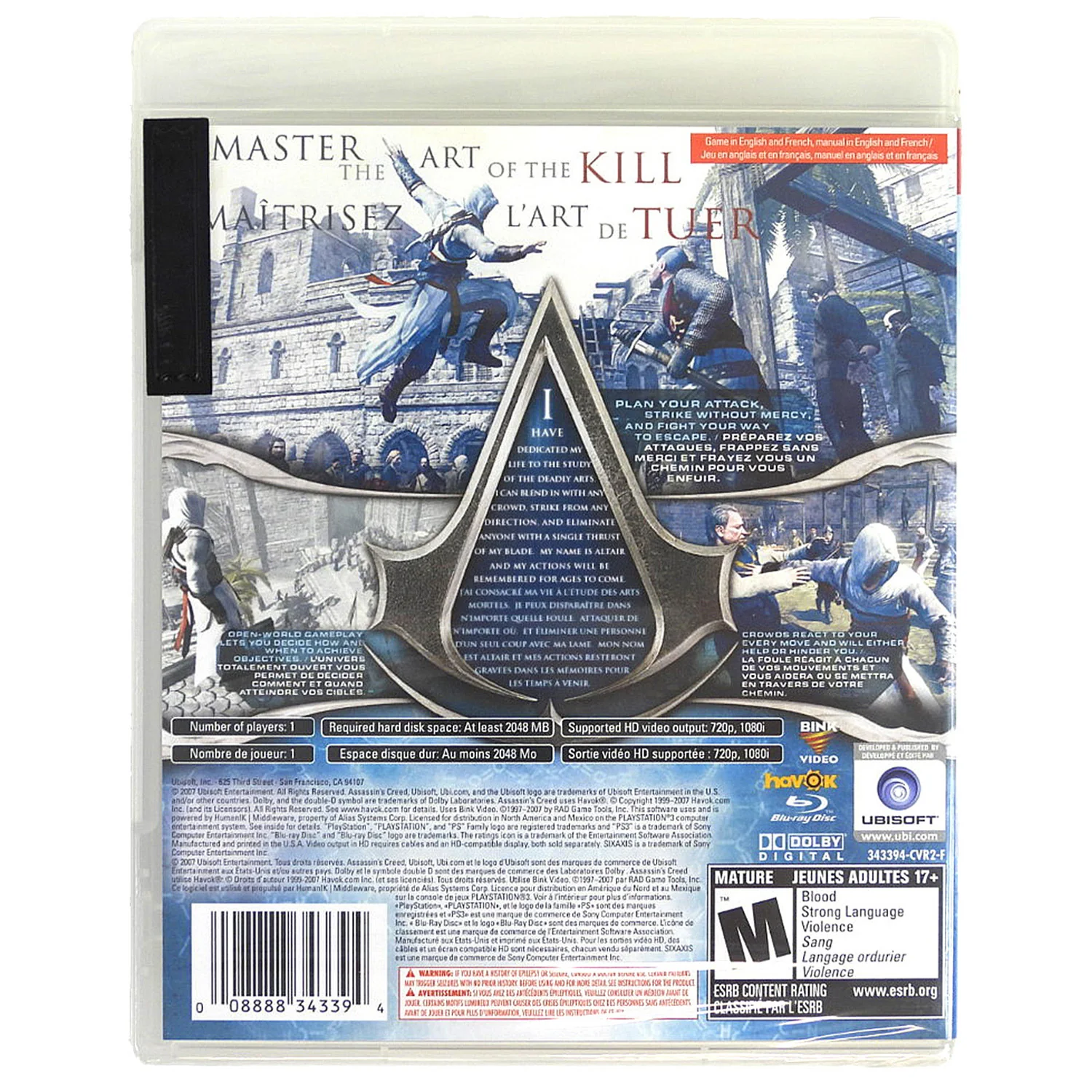 Assassin's Creed [Greatest Hits] [Clear Box] (PlayStation 3 / PS3) - Image 2