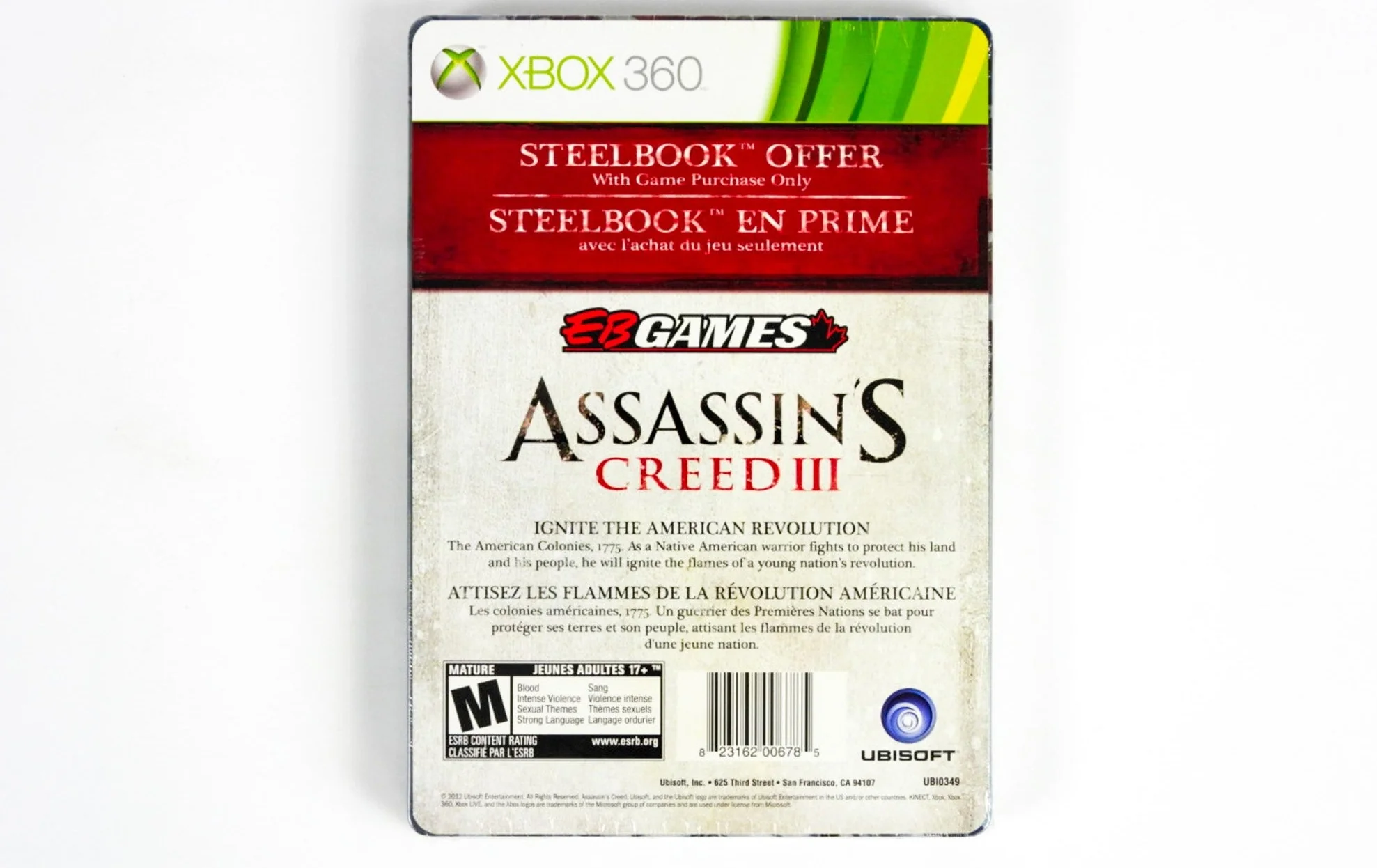 Assassin's Creed III 3 - Game not Included [Steelbook] (Xbox 360) - Image 2
