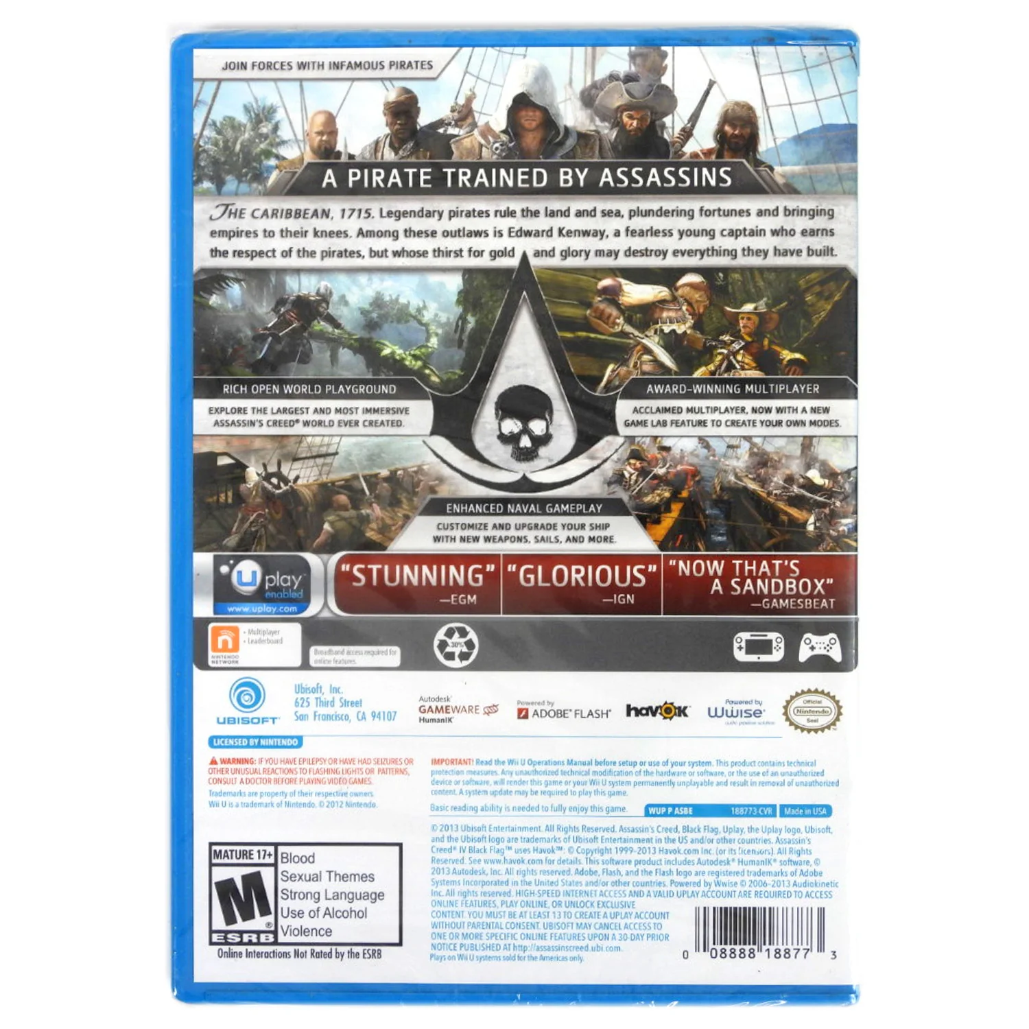 Assassin's Creed IV 4: Black Flag [Gamestop Edition] (Nintendo Wii U) - Image 2