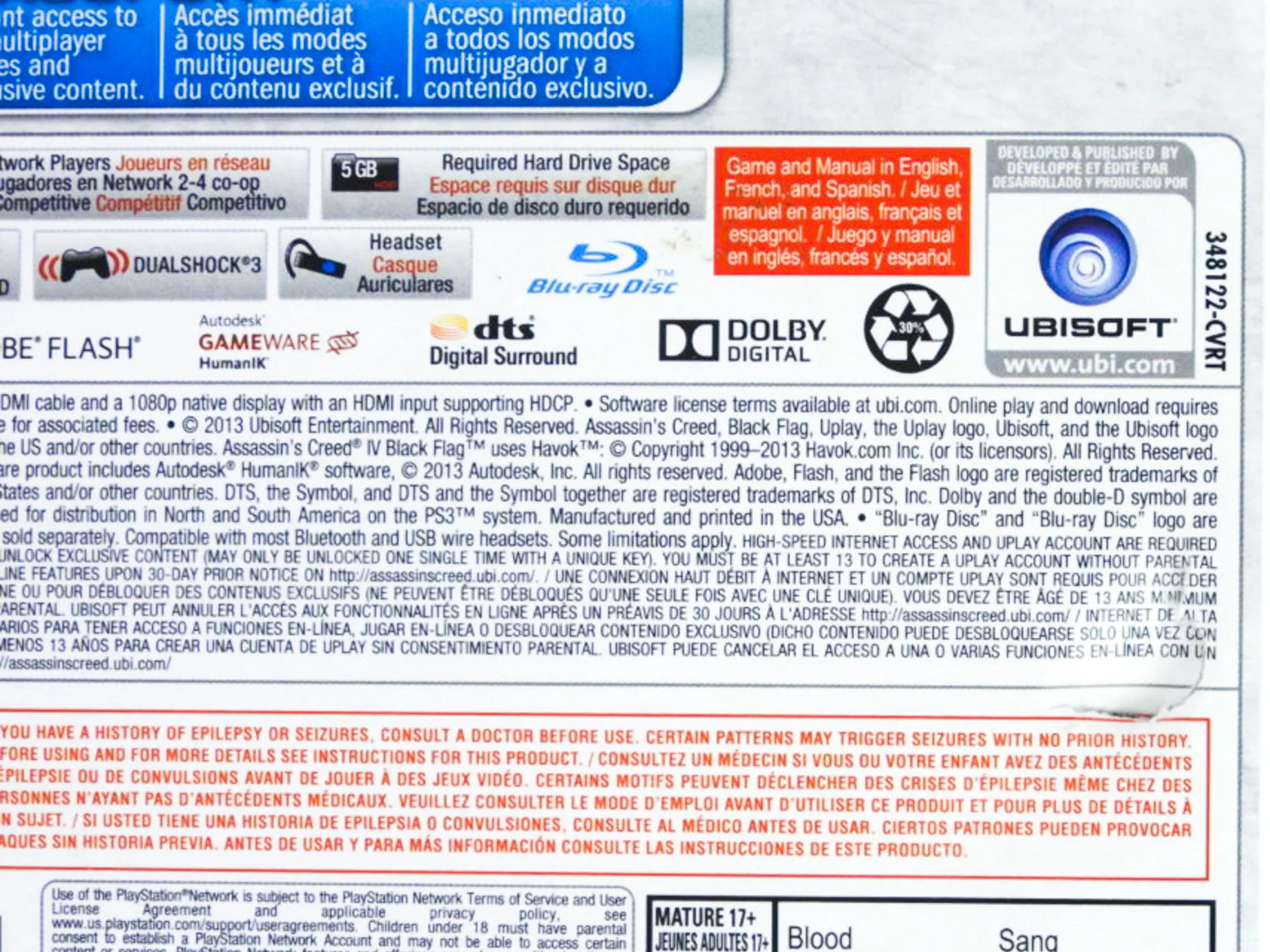 Assassin's Creed IV 4: Black Flag (PlayStation 3 / PS3) - Image 4