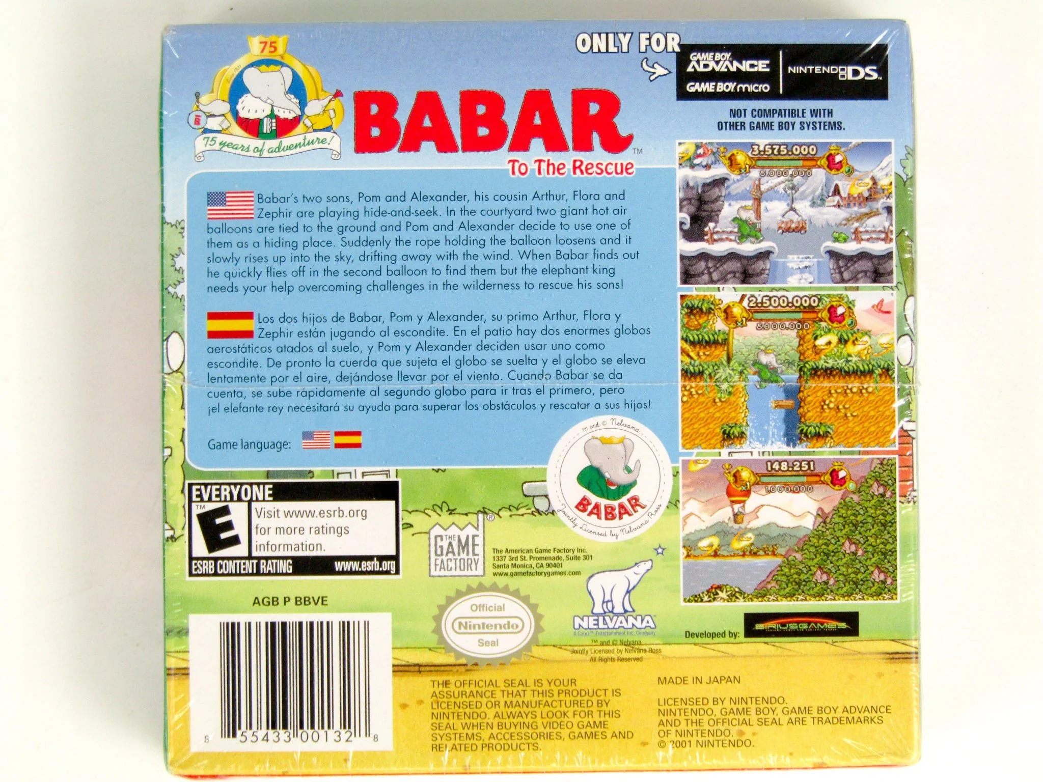 Babar: To The Rescue (Nintendo Game Boy Advance / GBA) - Image 2