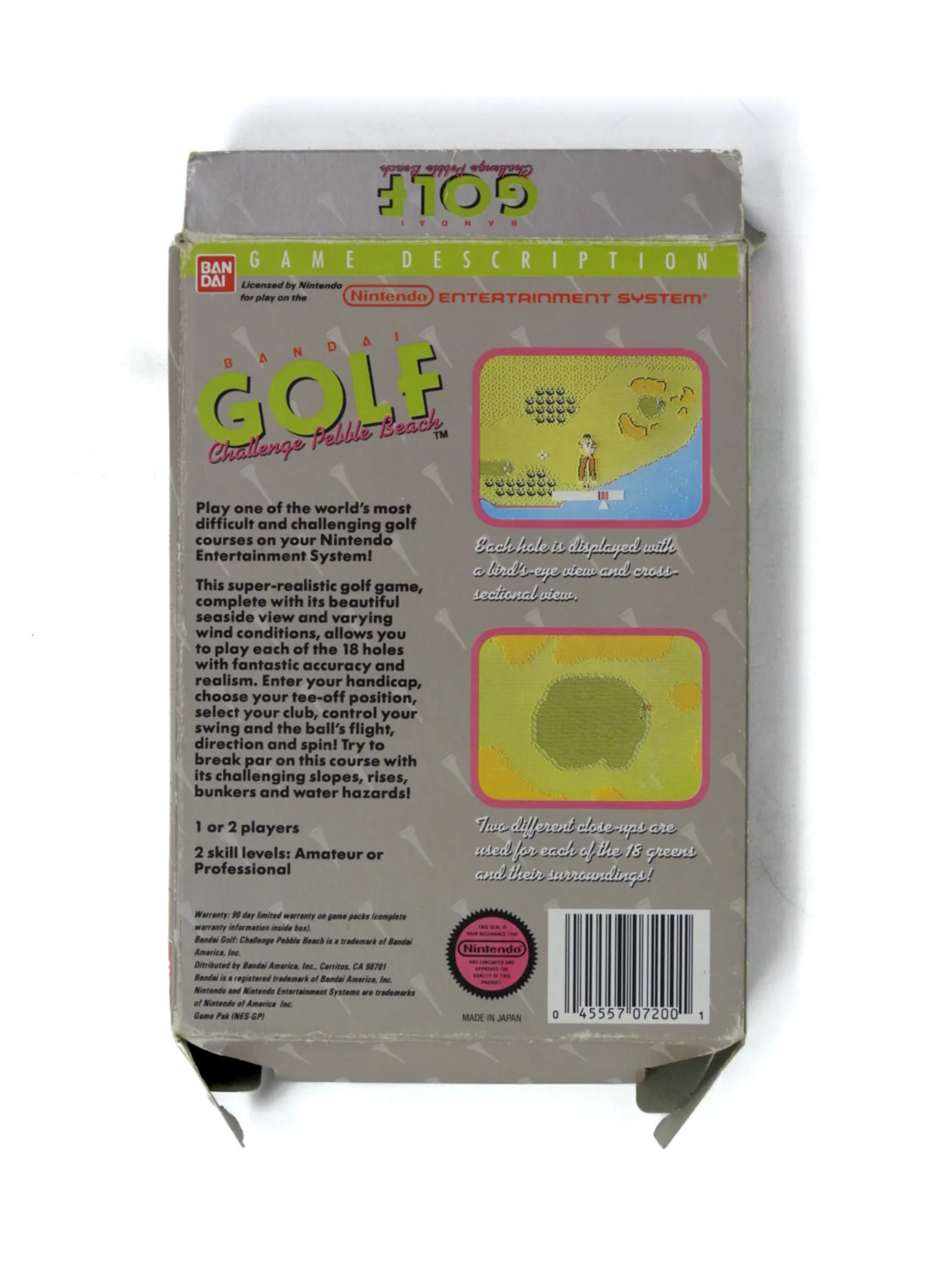 Bandai Golf Challenge Pebble Beach [Box] (Nintendo / NES) - Image 3
