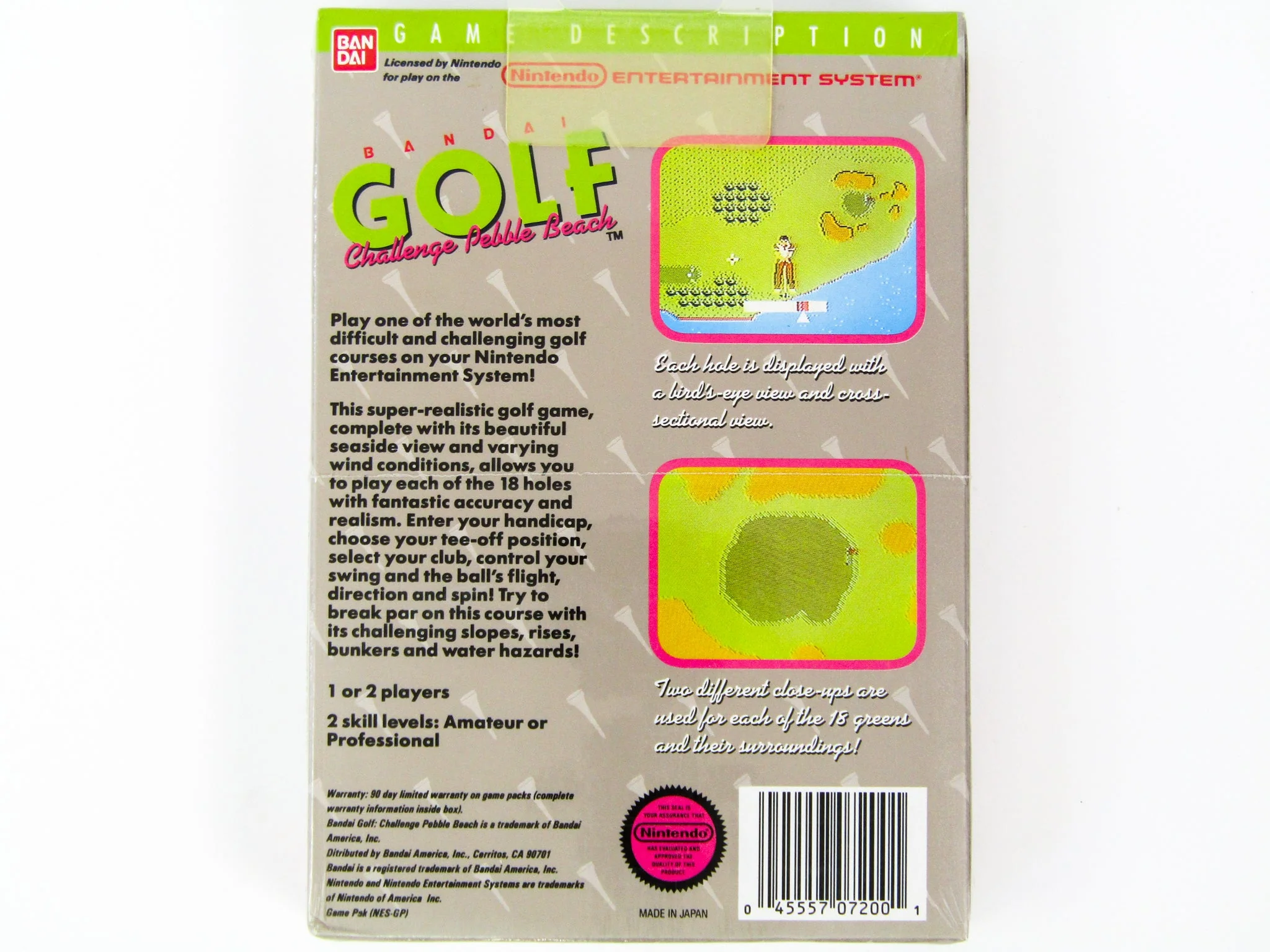 Bandai Golf Challenge Pebble Beach (Nintendo / NES) - Image 2