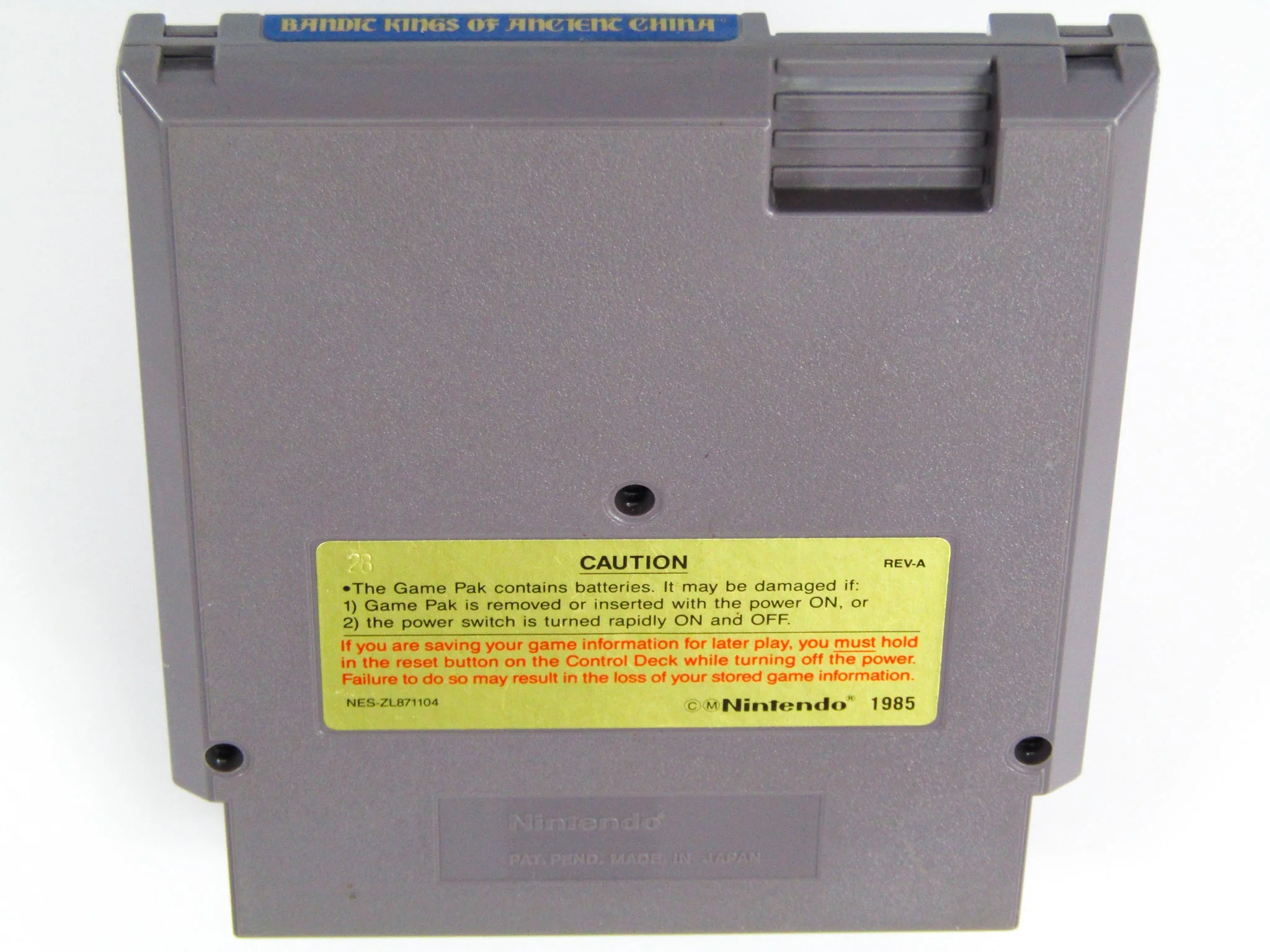 Bandit Kings Of Ancient China (Nintendo / NES) - Image 10