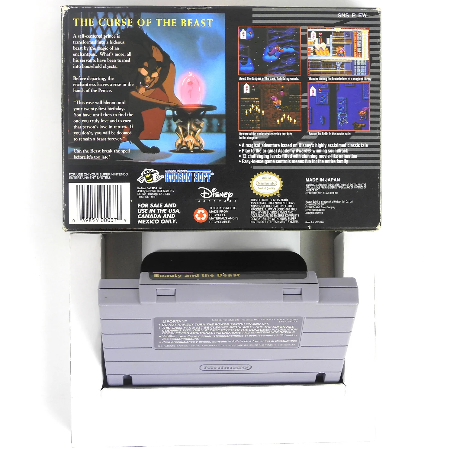 Beauty And The Beast (Super Nintendo / SNES) - Image 2