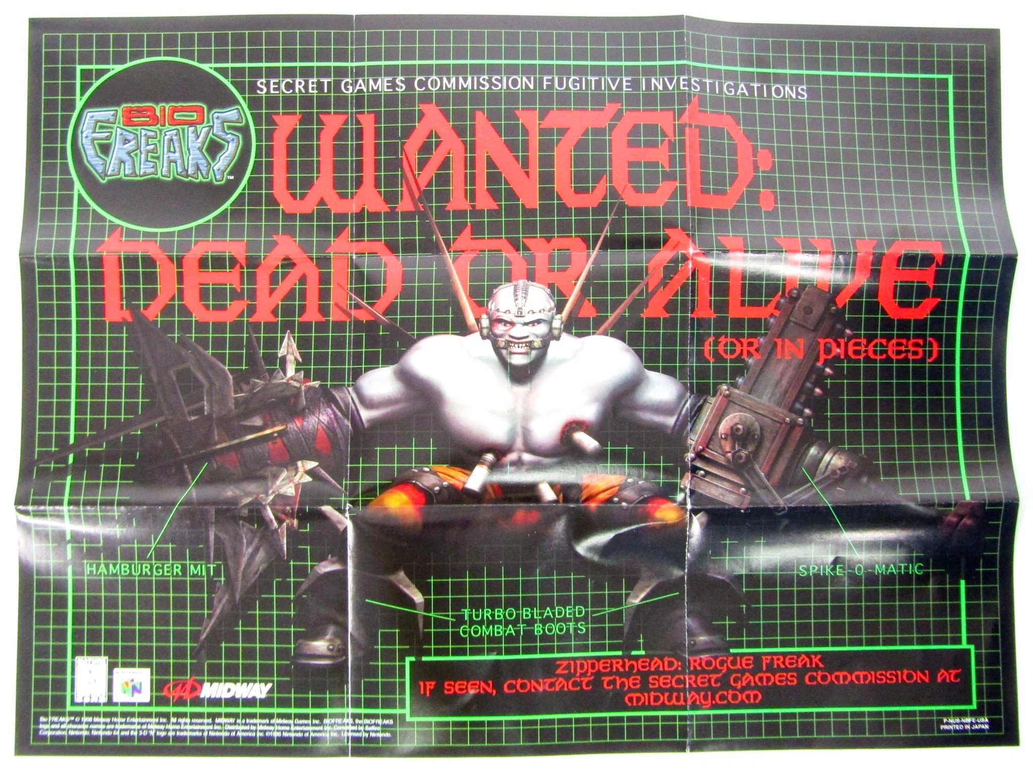 Biofreaks [Poster] (Nintendo 64 / N64)