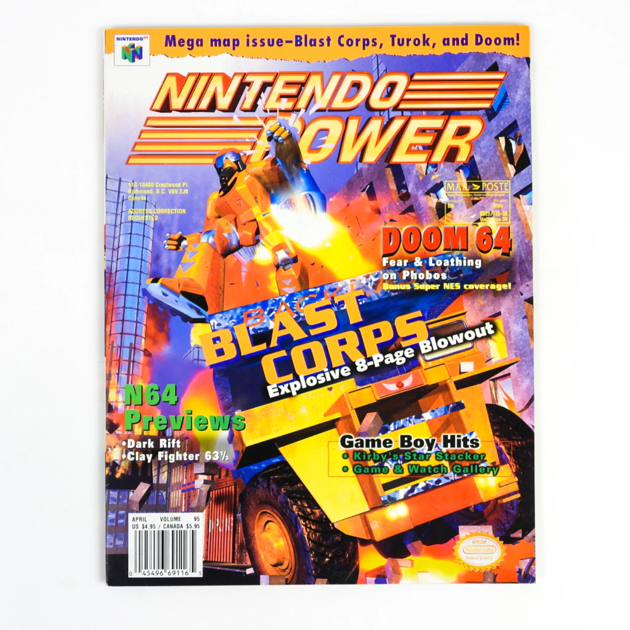 Blast Corps [Volume 95] [Nintendo Power] (Magazines)