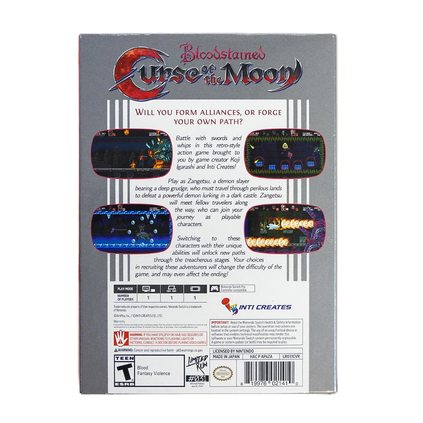 Bloodstained: Curse of the Moon [Classic Edition] [Limited Run Games] (Nintendo Switch) - Image 2