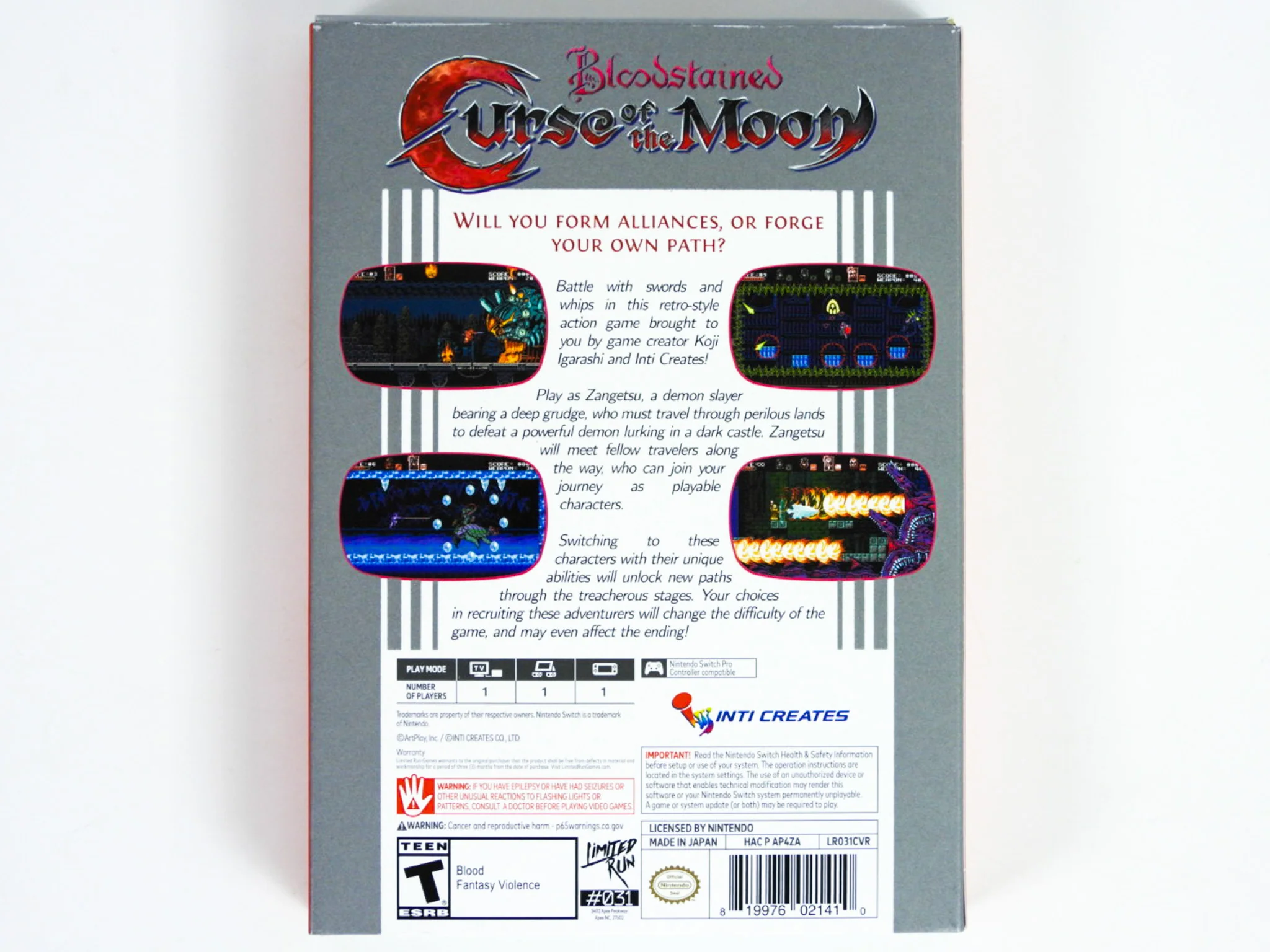 Bloodstained: Curse Of The Moon [Classic Edition] [Limited Run Games] (Nintendo Switch) - Image 2