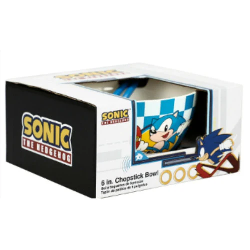 Bol à Ramen en Céramique Avec Baguettes Sonic SEGA