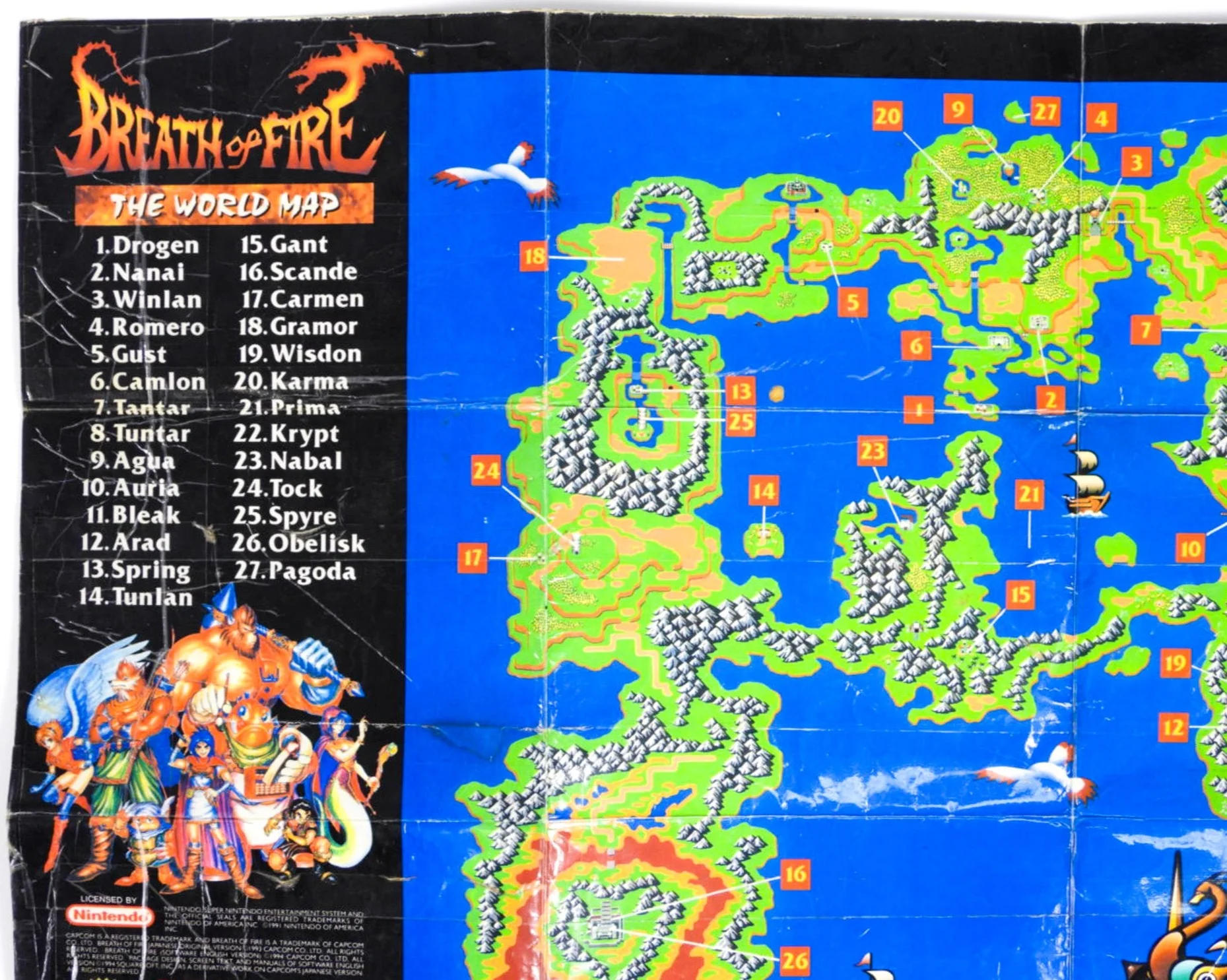 Breath Of Fire [Map] (Super Nintendo / SNES) - Image 4
