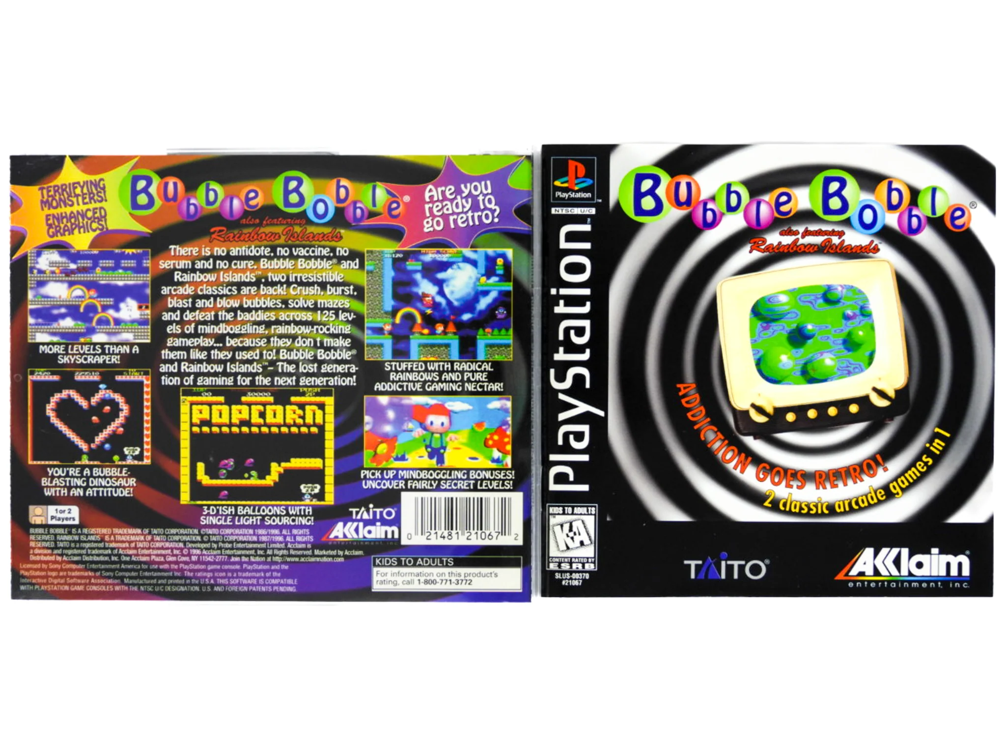 Bubble Bobble Featuring Rainbow Islands (PlayStation / PS1) - Image 2