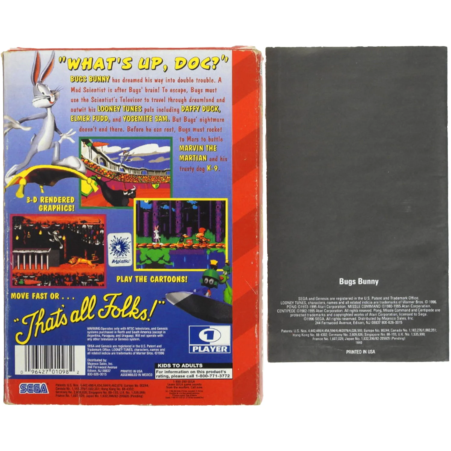Bugs Bunny Double Trouble [Cardboard Box] (Sega Genesis) - Image 2