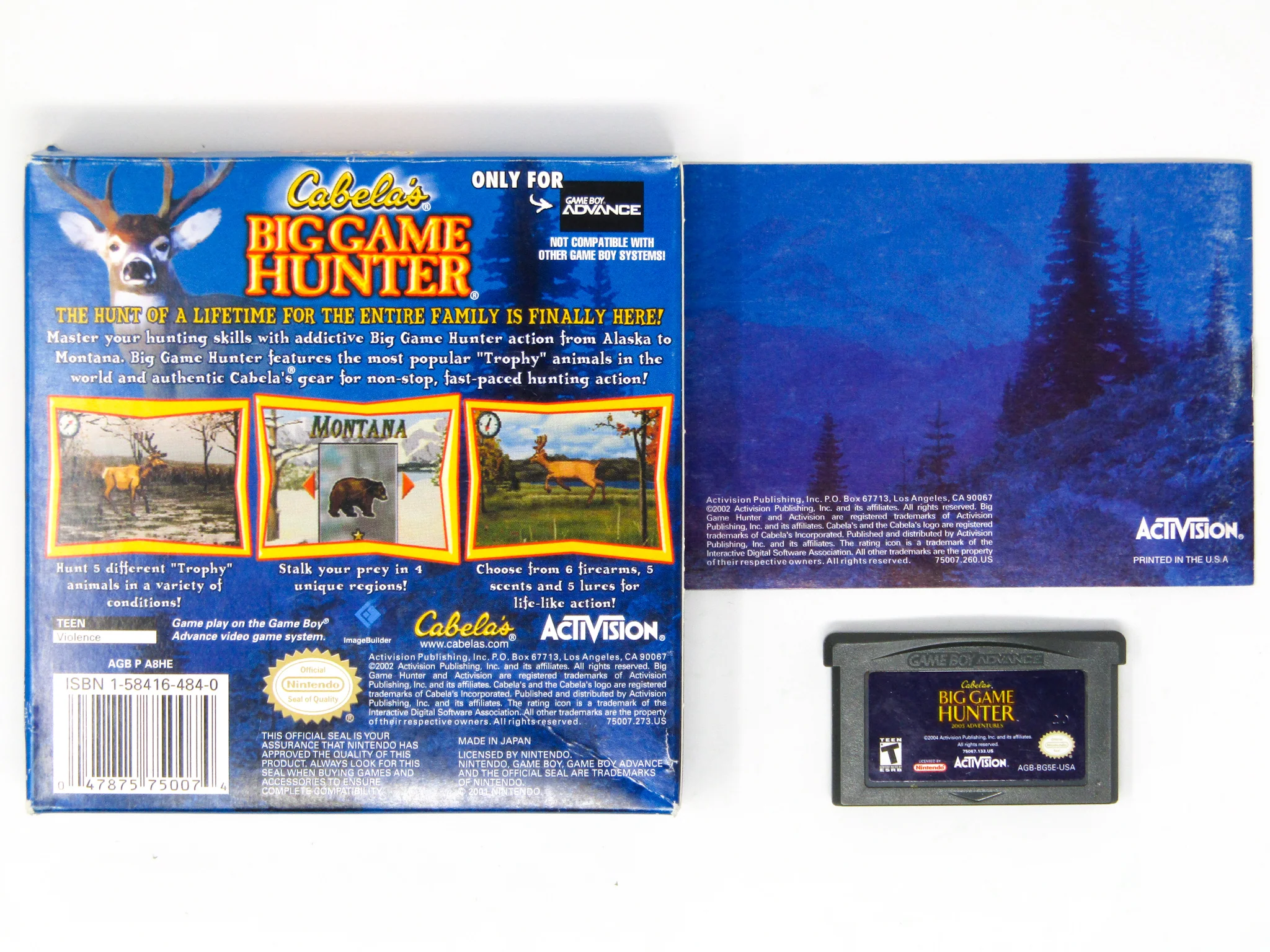 Cabela's Big Game Hunter (Nintendo Game Boy Advance / GBA) - Image 2