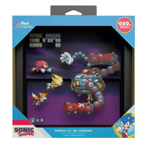 Cadre 3D Heroes vs Dr. Eggman SEGA Sonic The Hedgehog