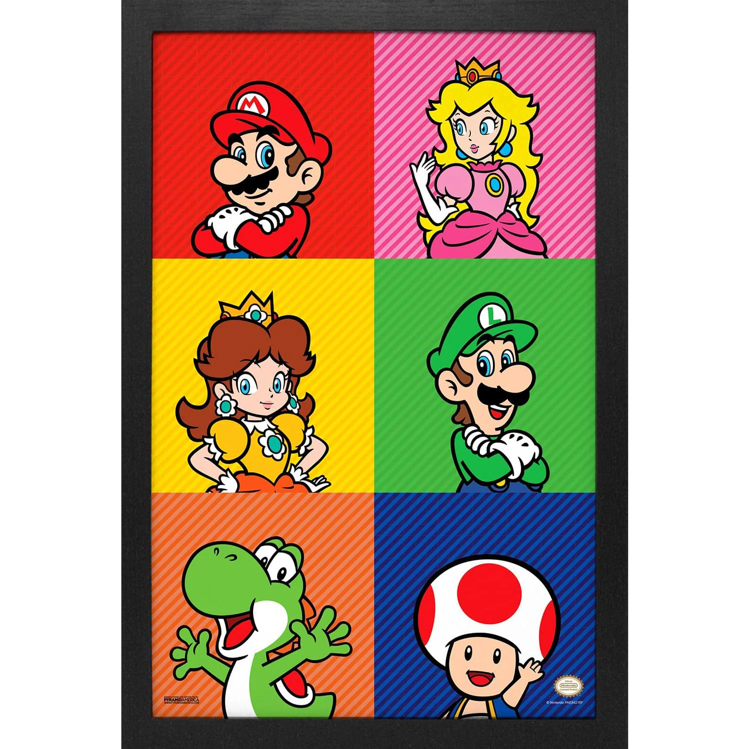 Cadre Super Mario personnages PopArt