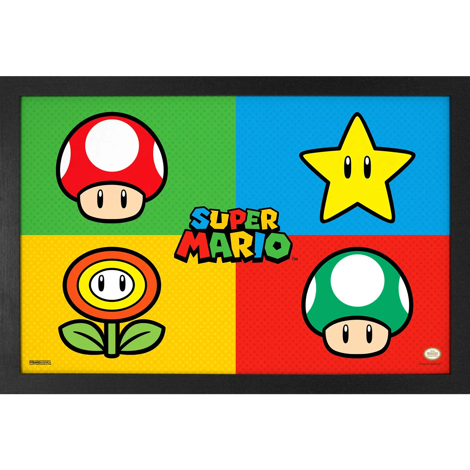Cadre Super Mario Power Up en PopArt