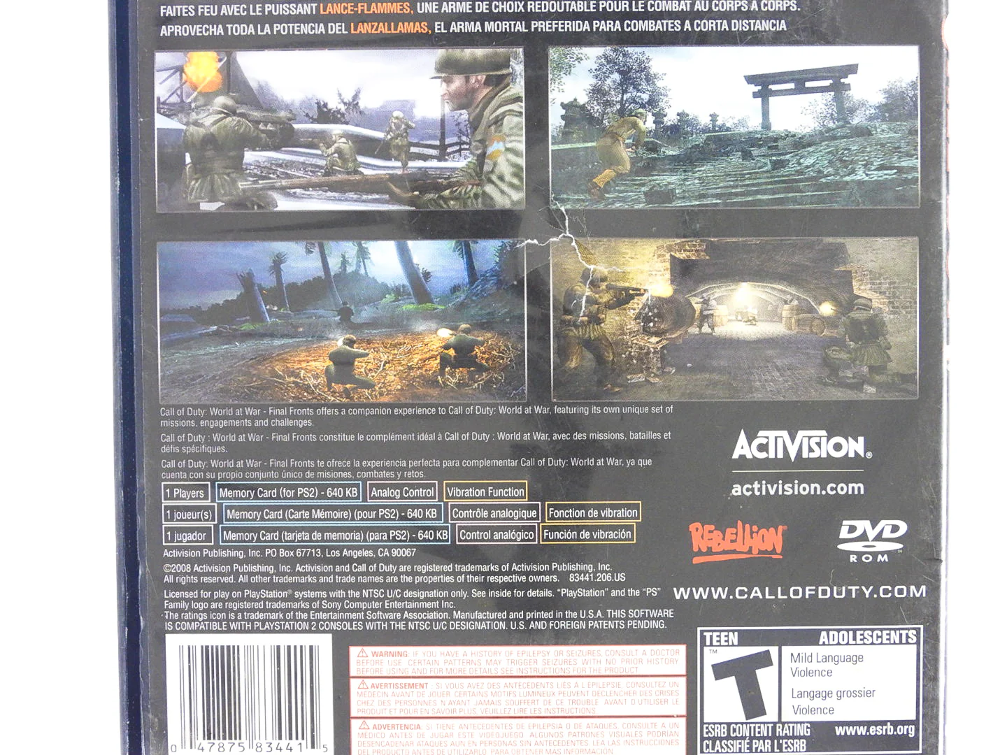Call Of Duty World At War Final Fronts (PlayStation 2 / PS2) - Image 3