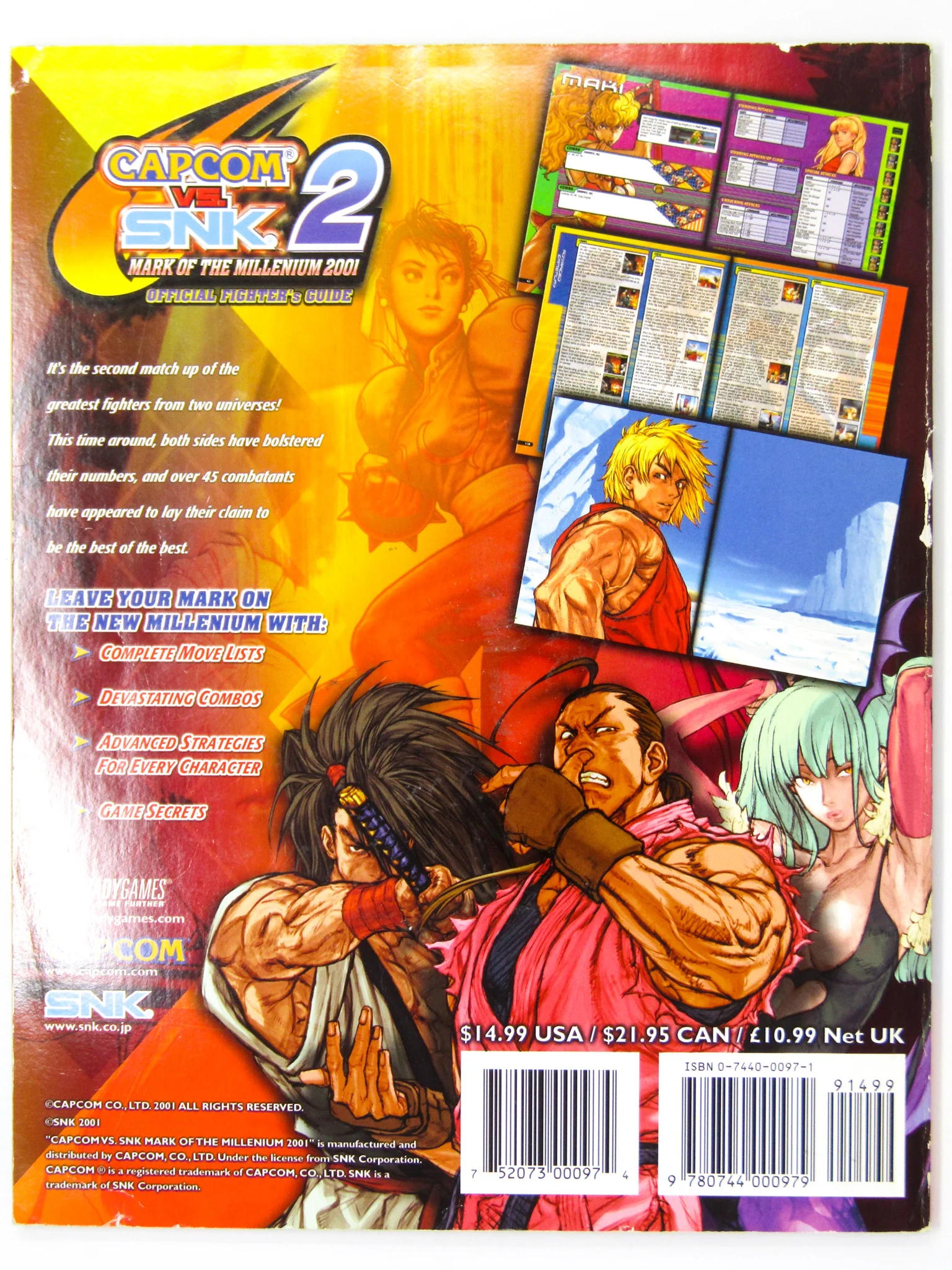 Capcom VS SNK 2 Mark Of The Millenium 2001 [Brady Games] (Game Guide) - Image 2
