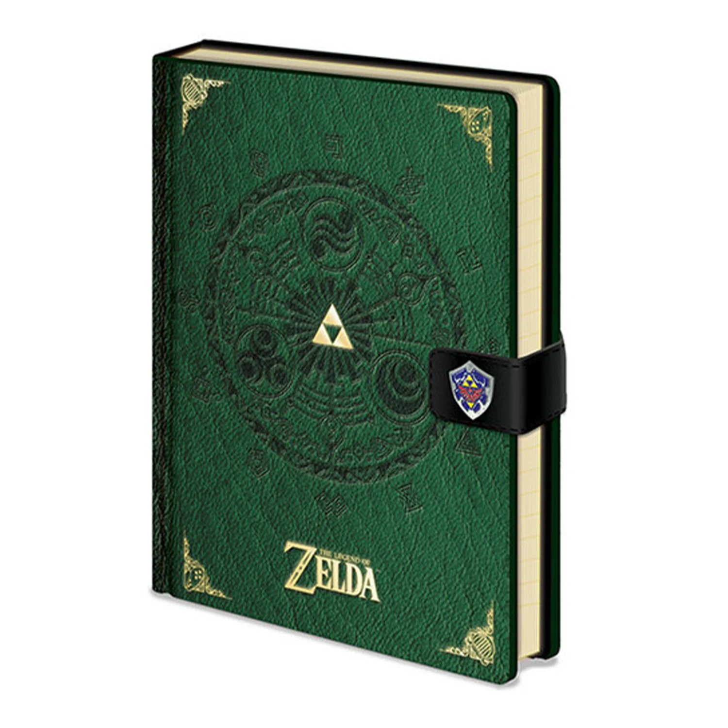 Carnet de notes vert Legend of Zelda armoiries de Hyrule