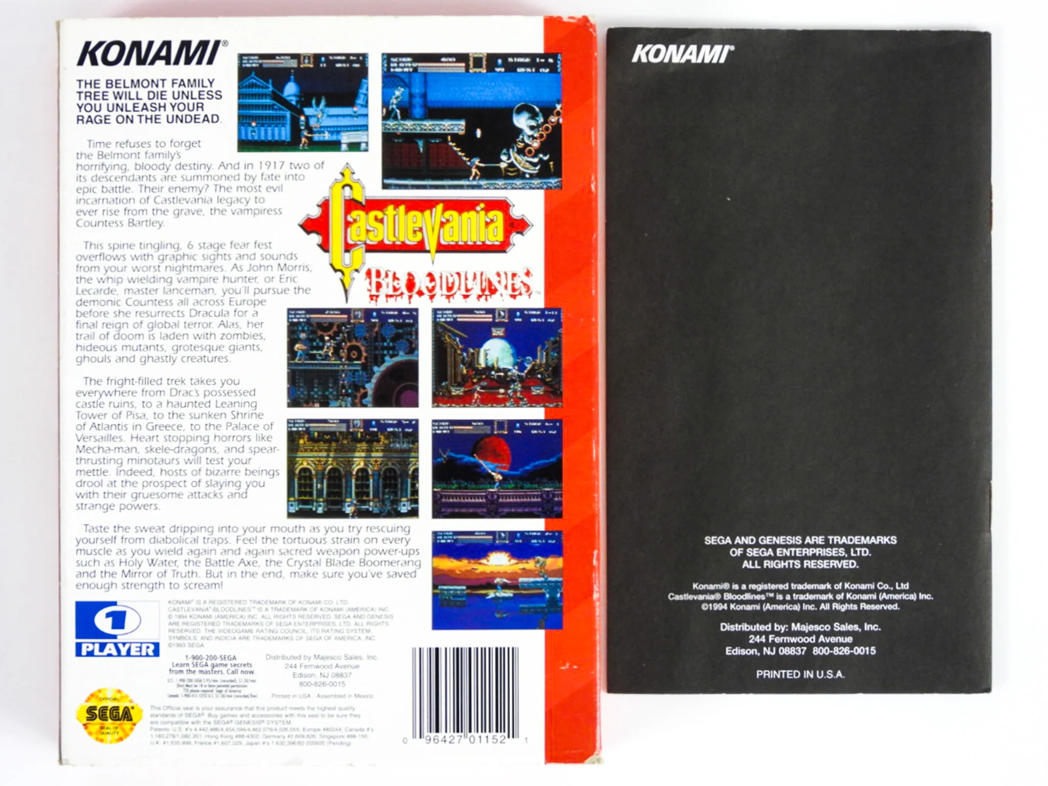 Castlevania: Bloodlines [Cardboard Box] (Sega Genesis) - Image 3