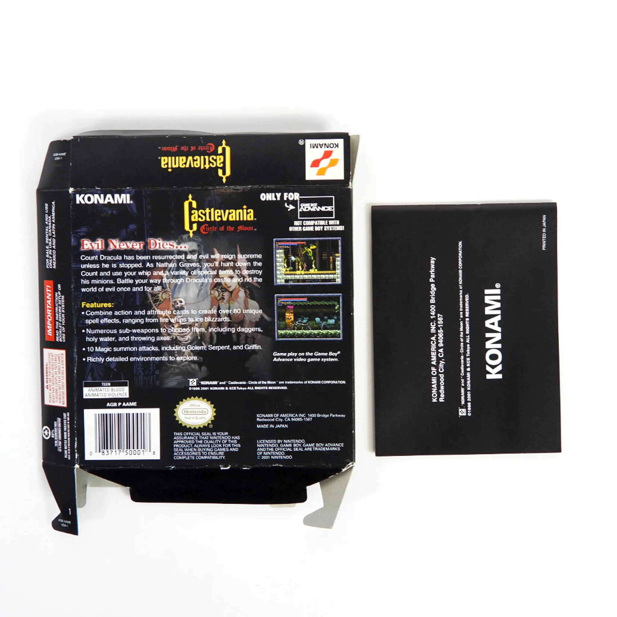 Castlevania Circle of the Moon [Box] (Nintendo Game Boy Advance / GBA) - Image 2