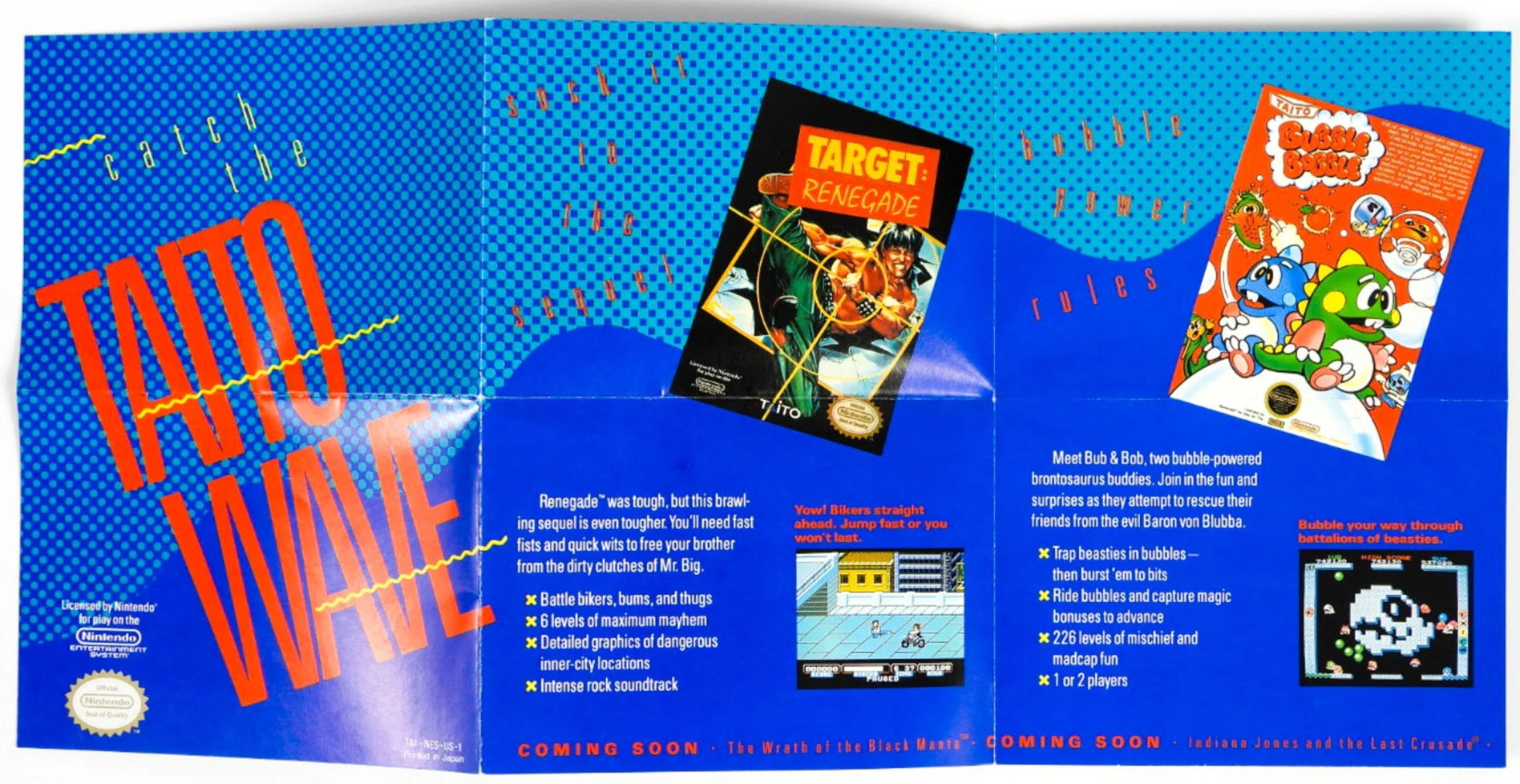Catch The Taito Wave [Poster] (Nintendo / NES)