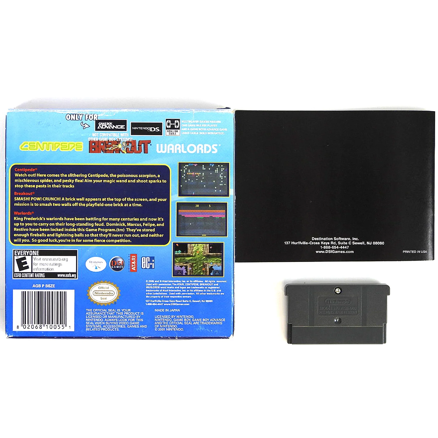 Centipede Breakout And Warlords (Nintendo Game Boy Advance / GBA) - Image 2