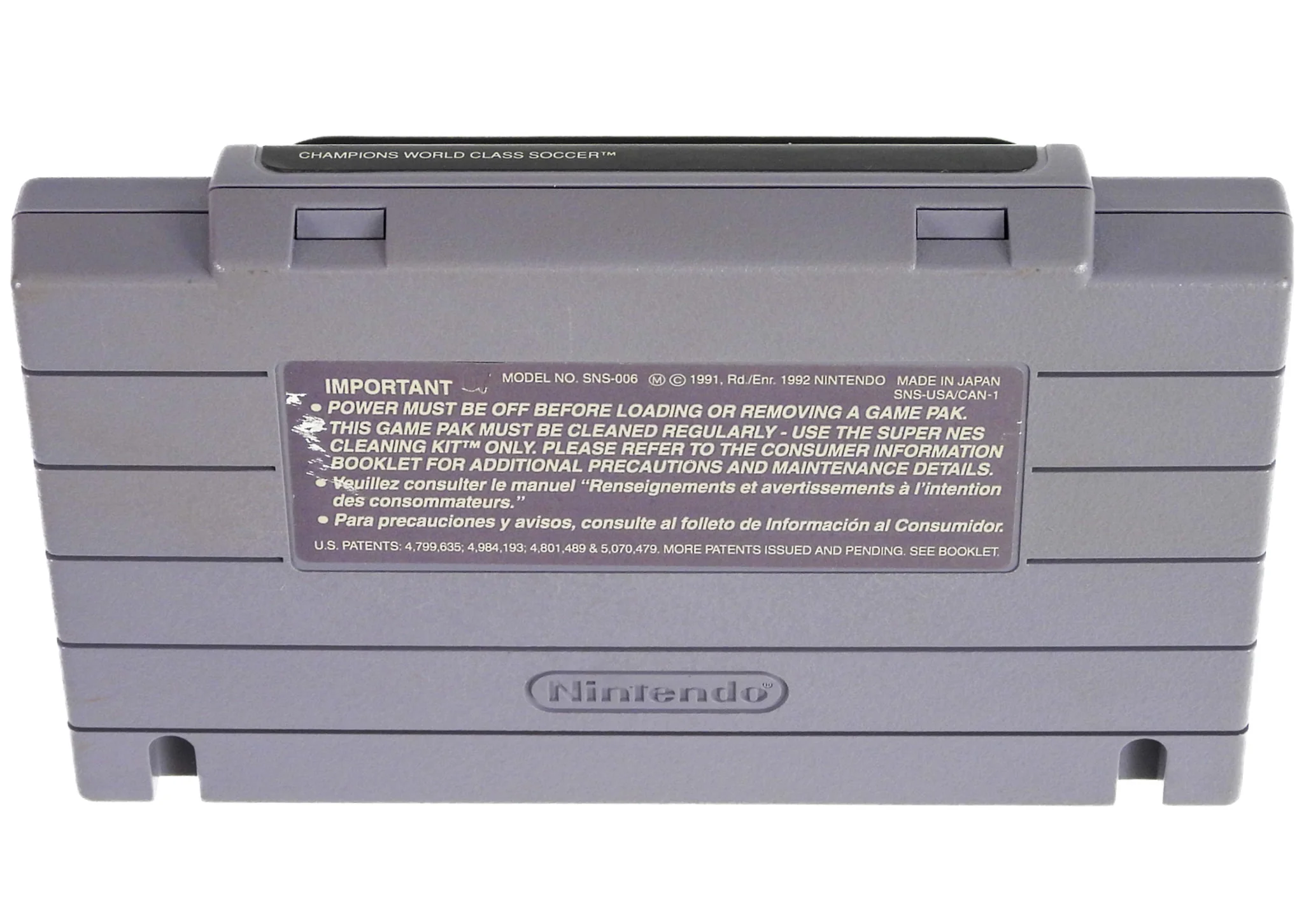Champions World Class Soccer (Super Nintendo / SNES) - Image 2