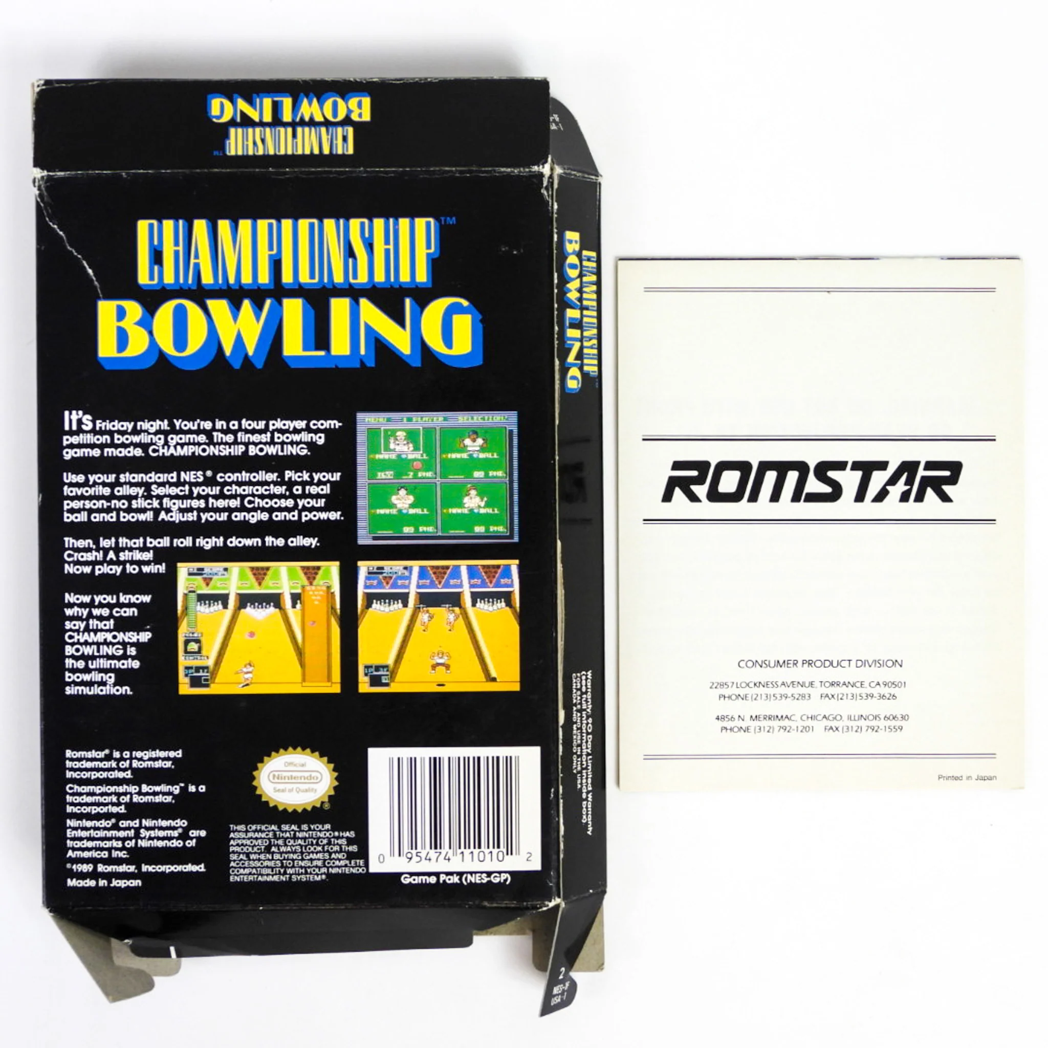 Championship Bowling [Box] (Nintendo / NES) - Image 2
