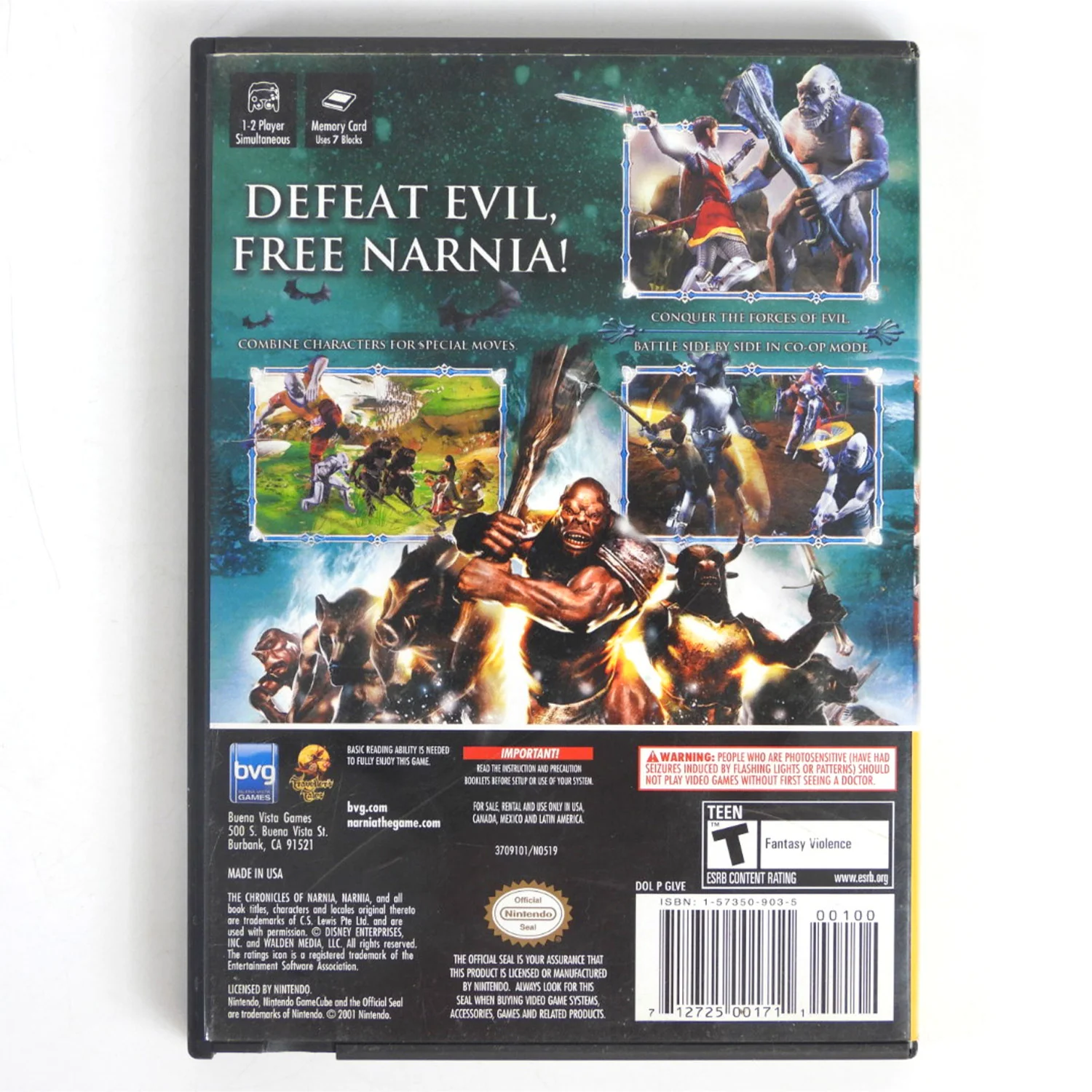 Chronicles of Narnia Lion Witch and the Wardrobe [Player's Choice] (Nintendo GameCube) - Image 3