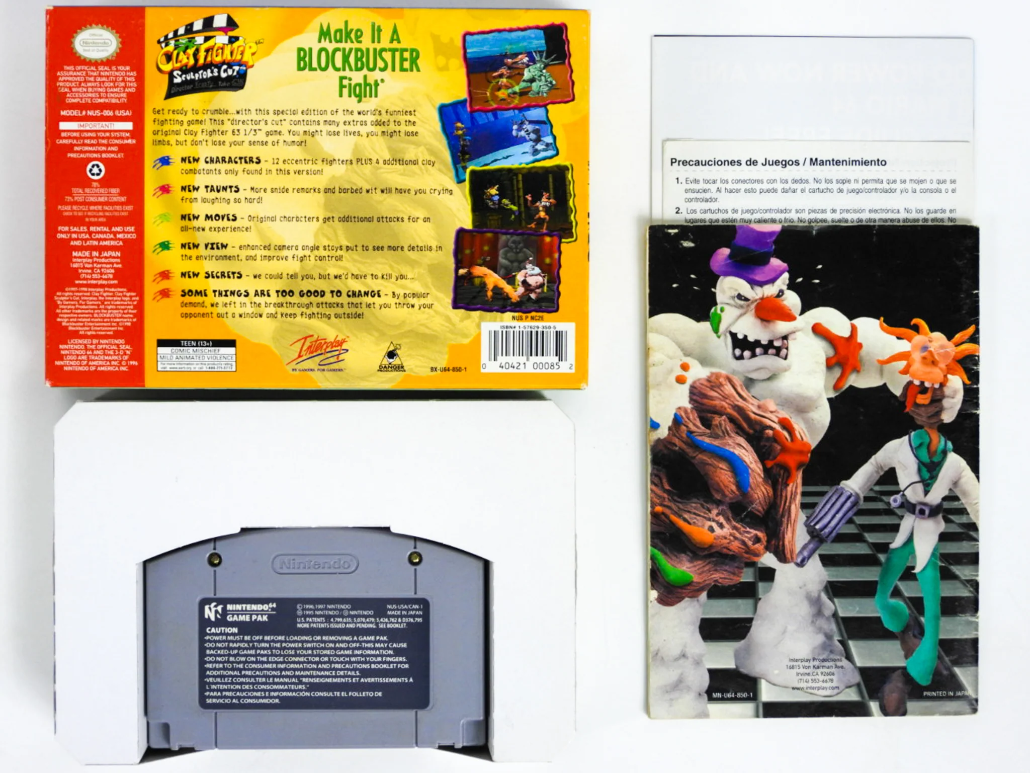 Clay Fighter Sculptors Cut (Nintendo 64 / N64) - Image 2