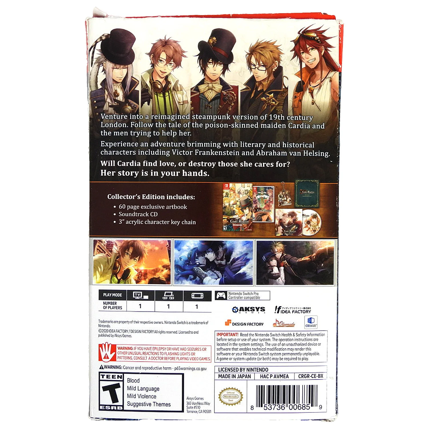 Code: Realize Guardian of Rebirth [Collector's Edition] (Nintendo Switch) - Image 2
