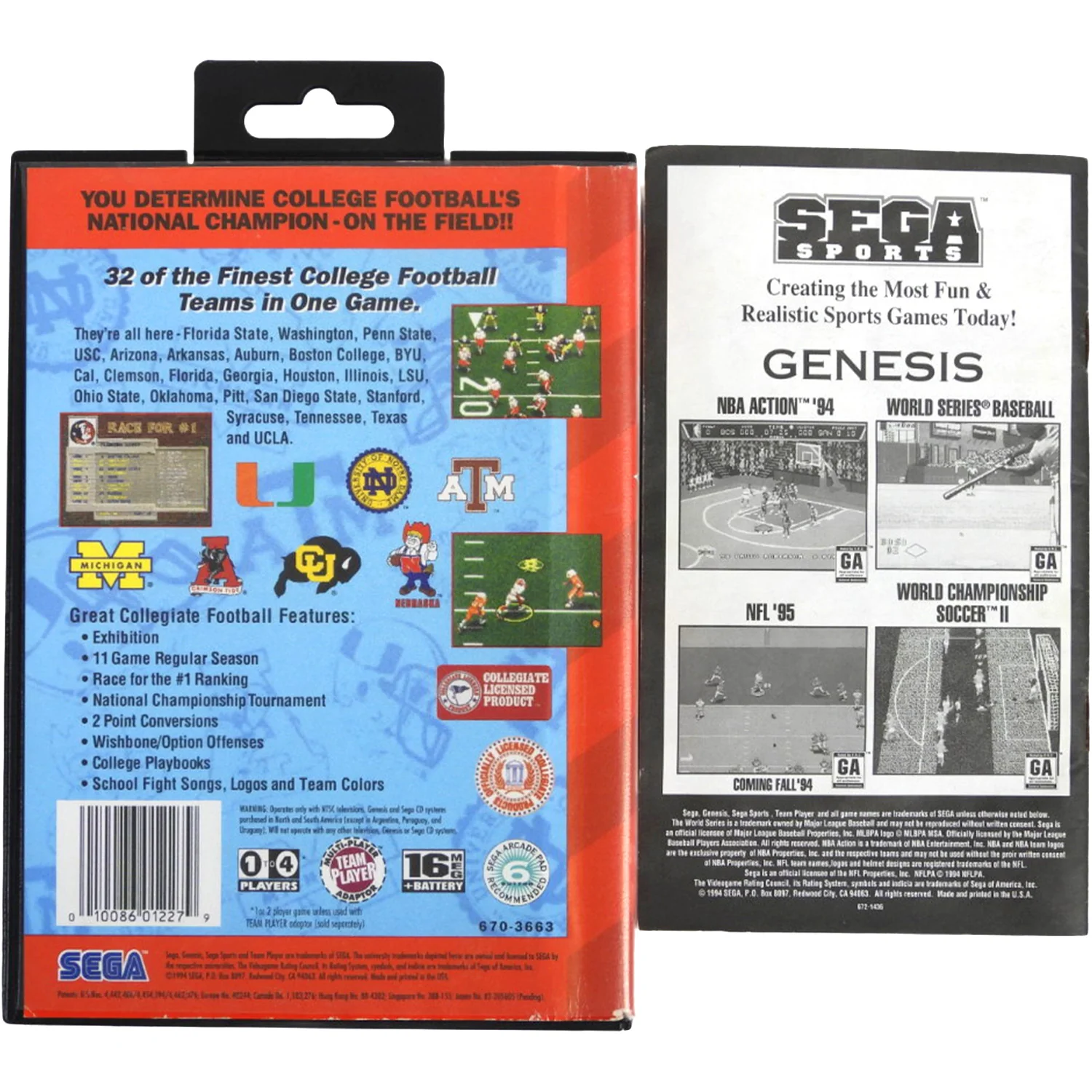 College Football's National Championship (Sega Genesis) - Image 2