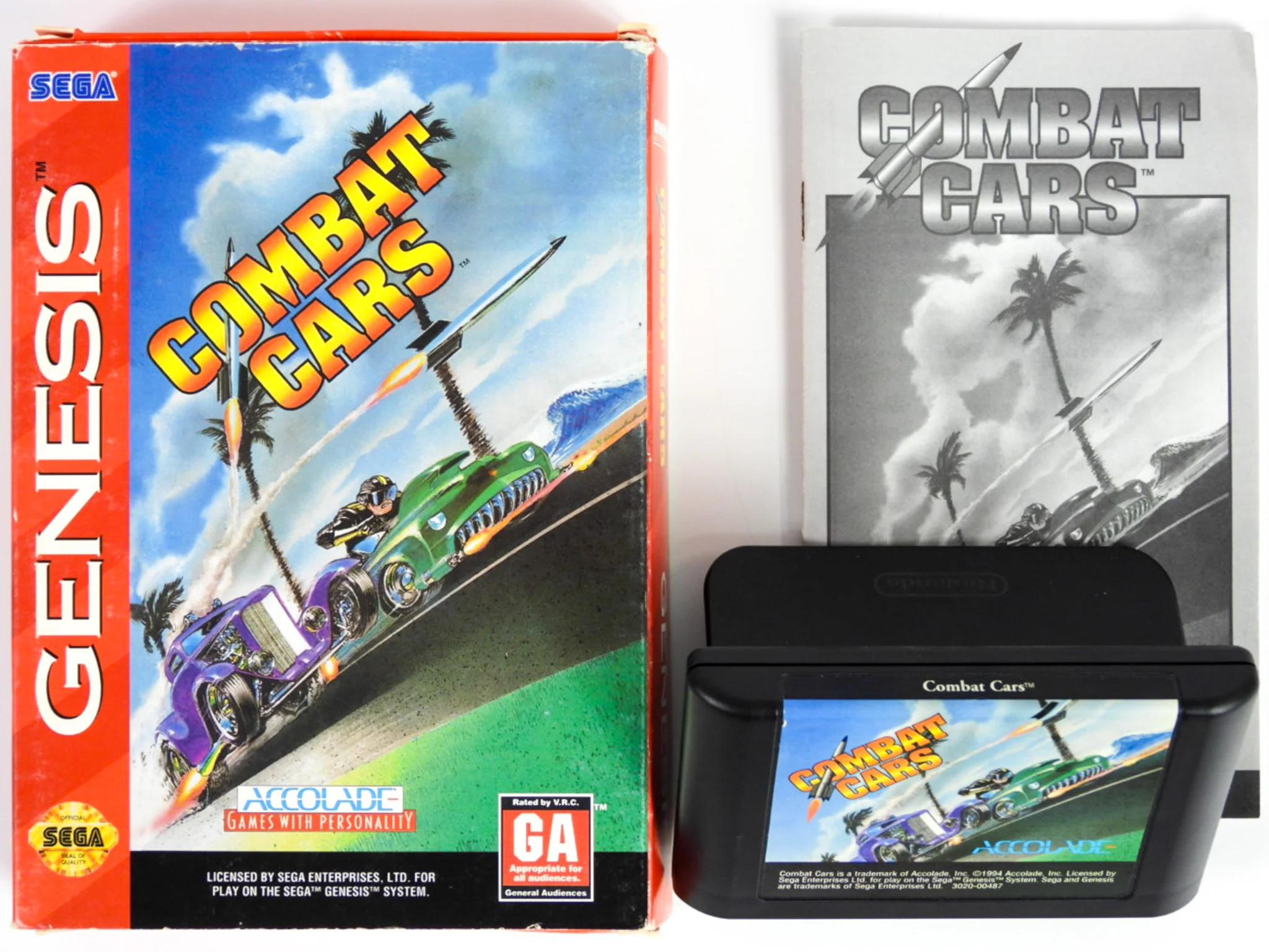 Combat Cars [Cardboard Box] (Sega Genesis)