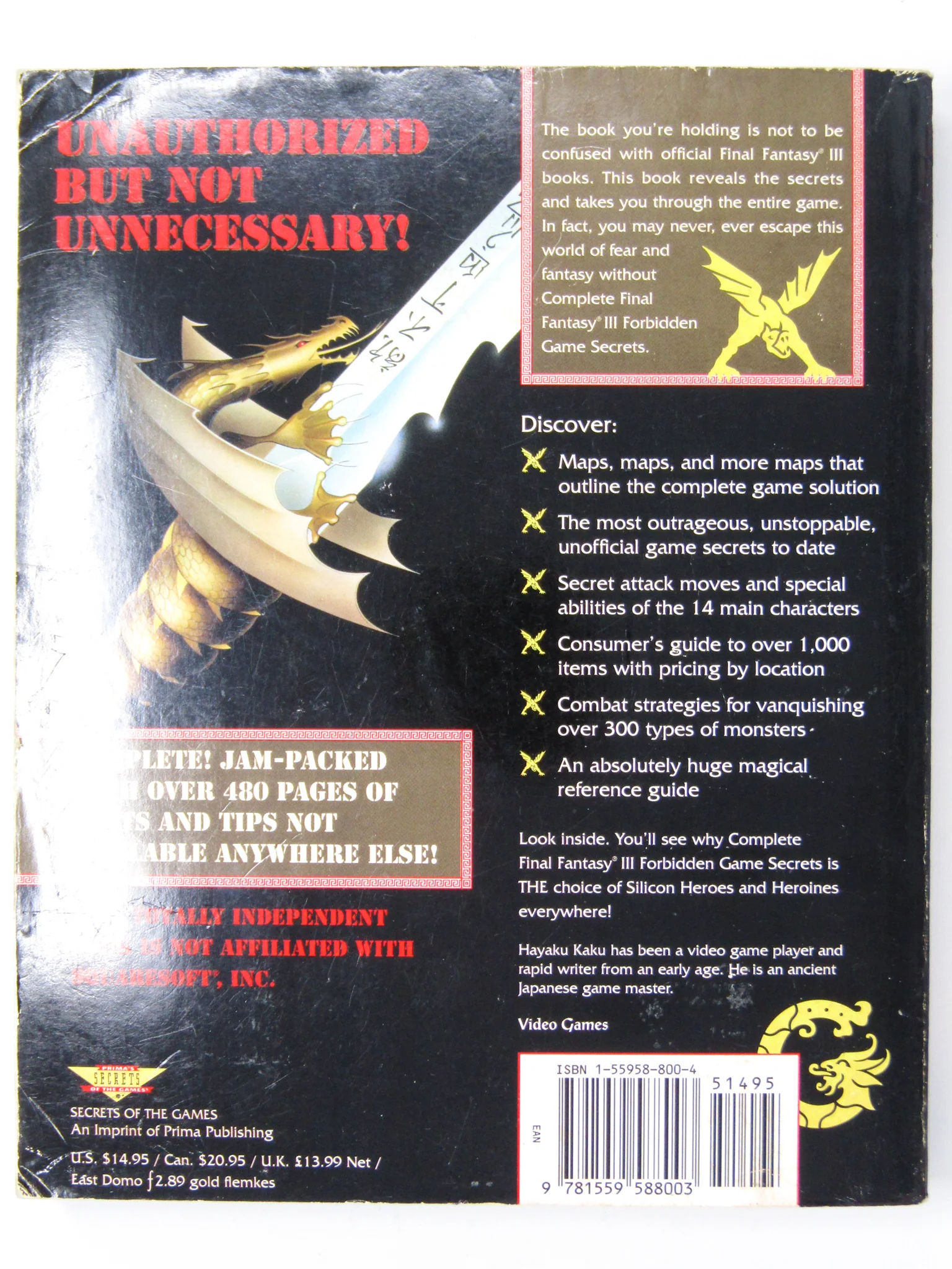 Complete Final Fantasy III 3 Forbidden Game Secrets [Prima Games] (Game Guide) - Image 2